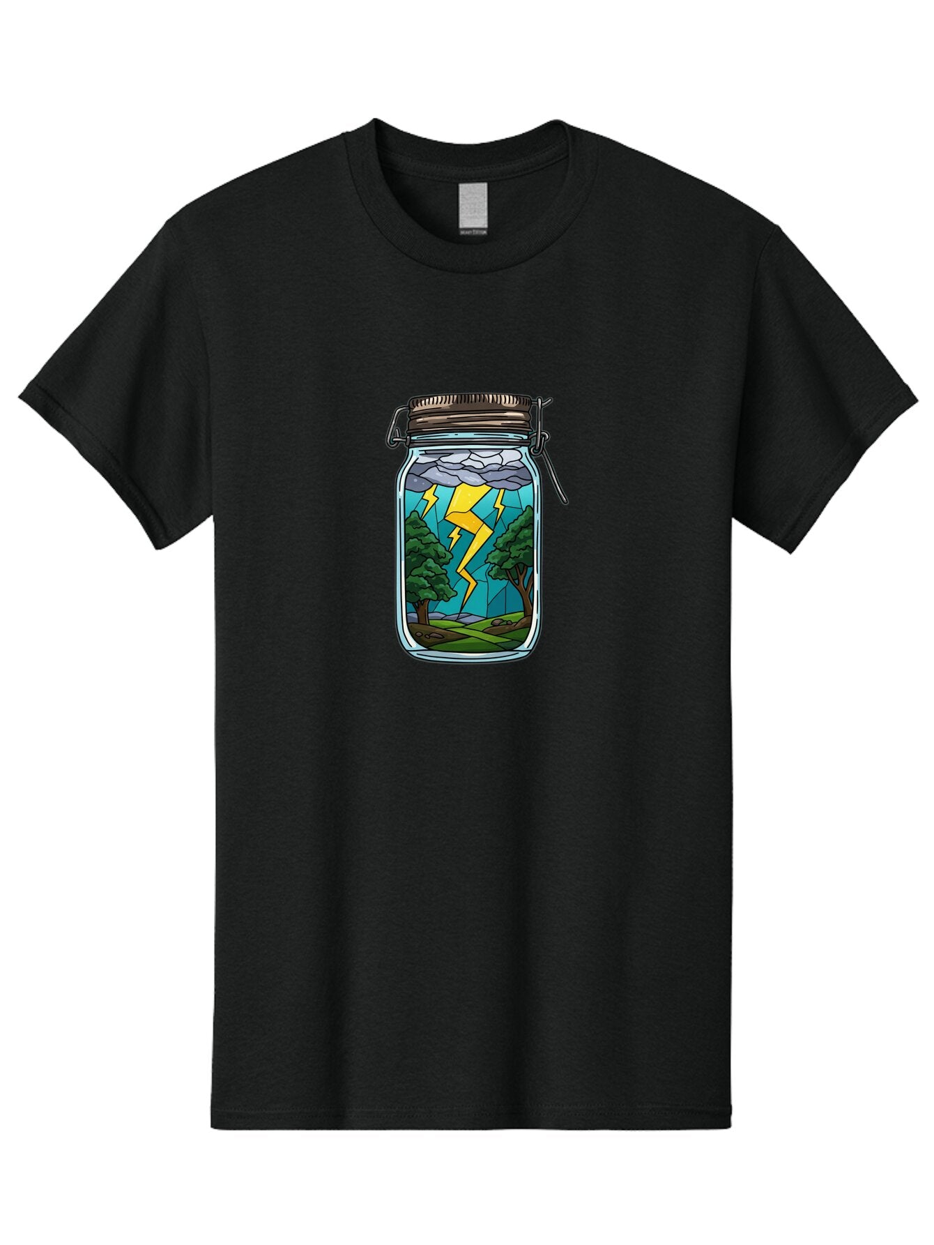 Storm-In-Jar-1 Men'S Graphic Tee, 100% Cotton, Comfortable Casual Summer Wear, Machine Washable, Vintage Camera, Old Camera, Antique Camera, Black Camera, Classic Photography, Photography Equipment, Nostalgic Device, Film Camera, Camera Art Ban639 13