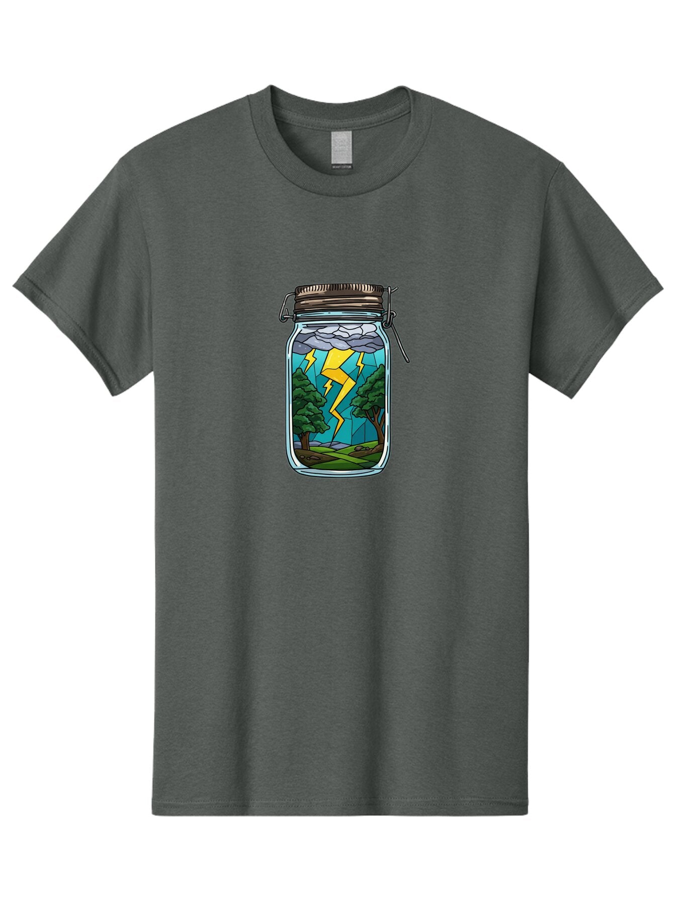 Storm-In-Jar-1 Men'S Graphic Tee, 100% Cotton, Comfortable Casual Summer Wear, Machine Washable, Vintage Camera, Old Camera, Antique Camera, Black Camera, Classic Photography, Photography Equipment, Nostalgic Device, Film Camera, Camera Art Ban639 15