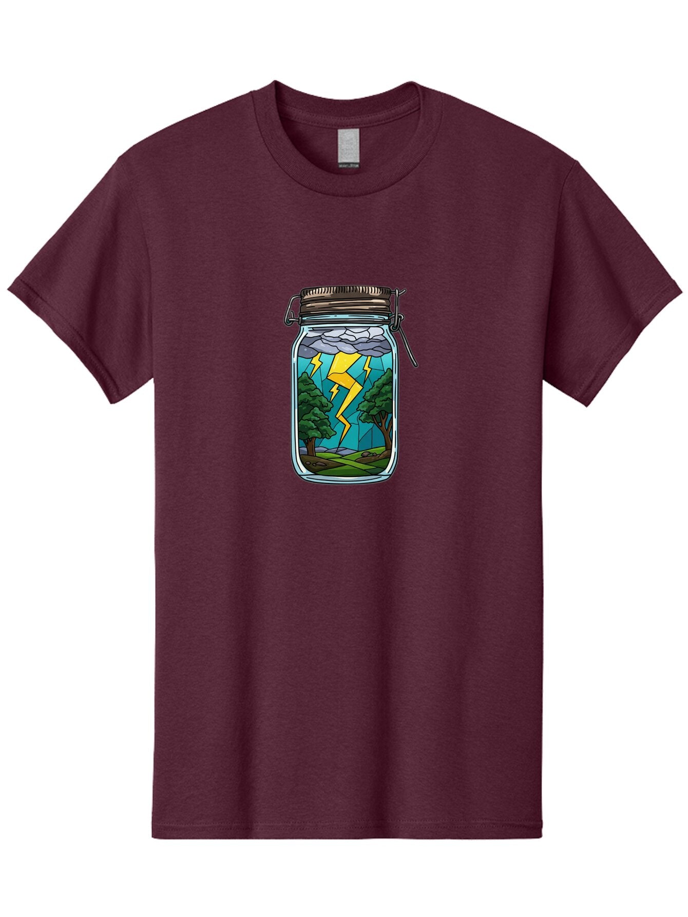 Storm-In-Jar-1 Men'S Graphic Tee, 100% Cotton, Comfortable Casual Summer Wear, Machine Washable, Vintage Camera, Old Camera, Antique Camera, Black Camera, Classic Photography, Photography Equipment, Nostalgic Device, Film Camera, Camera Art Ban639 5