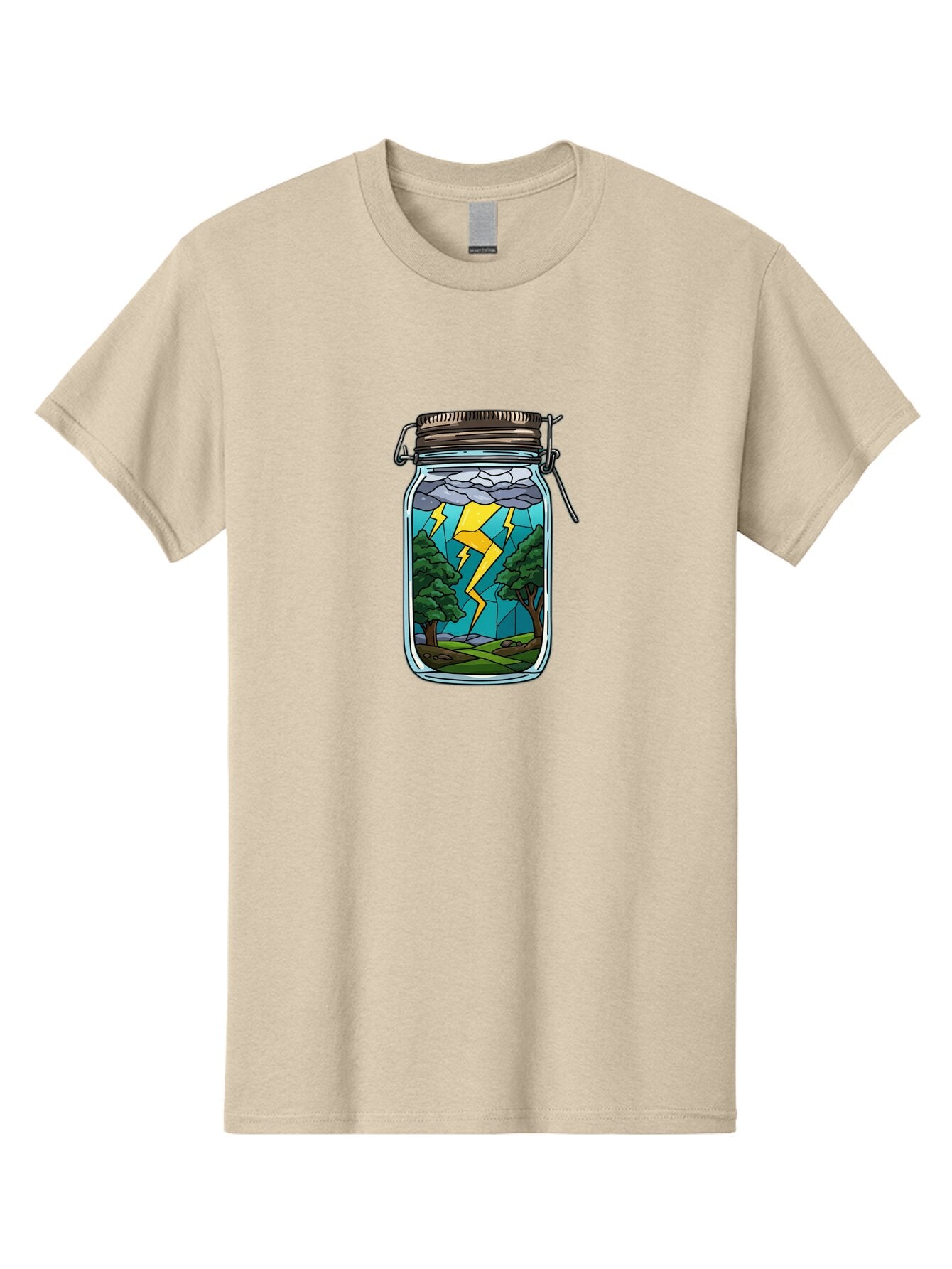 Storm-In-Jar-1 Men'S Graphic Tee, 100% Cotton, Comfortable Casual Summer Wear, Machine Washable, Vintage Camera, Old Camera, Antique Camera, Black Camera, Classic Photography, Photography Equipment, Nostalgic Device, Film Camera, Camera Art Ban639 9