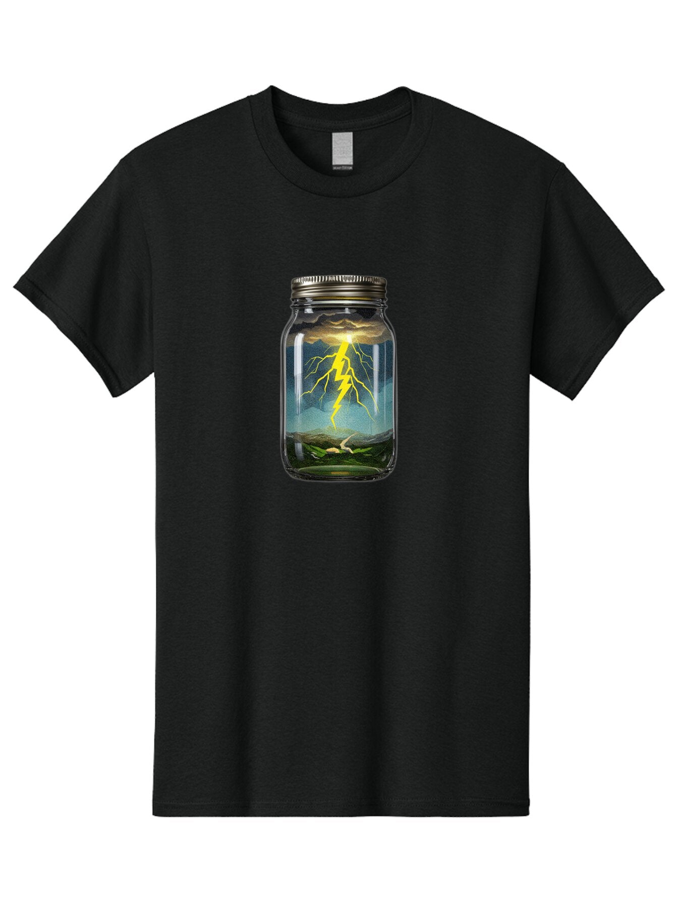 Storm-In-Jar-2 Men'S Graphic Tee, 100% Cotton, Comfortable Casual Summer Wear, Machine Washable, Vintage Camera, Old Camera, Antique Camera, Black Camera, Classic Photography, Photography Equipment, Nostalgic Device, Film Camera, Camera Art Ban640 5