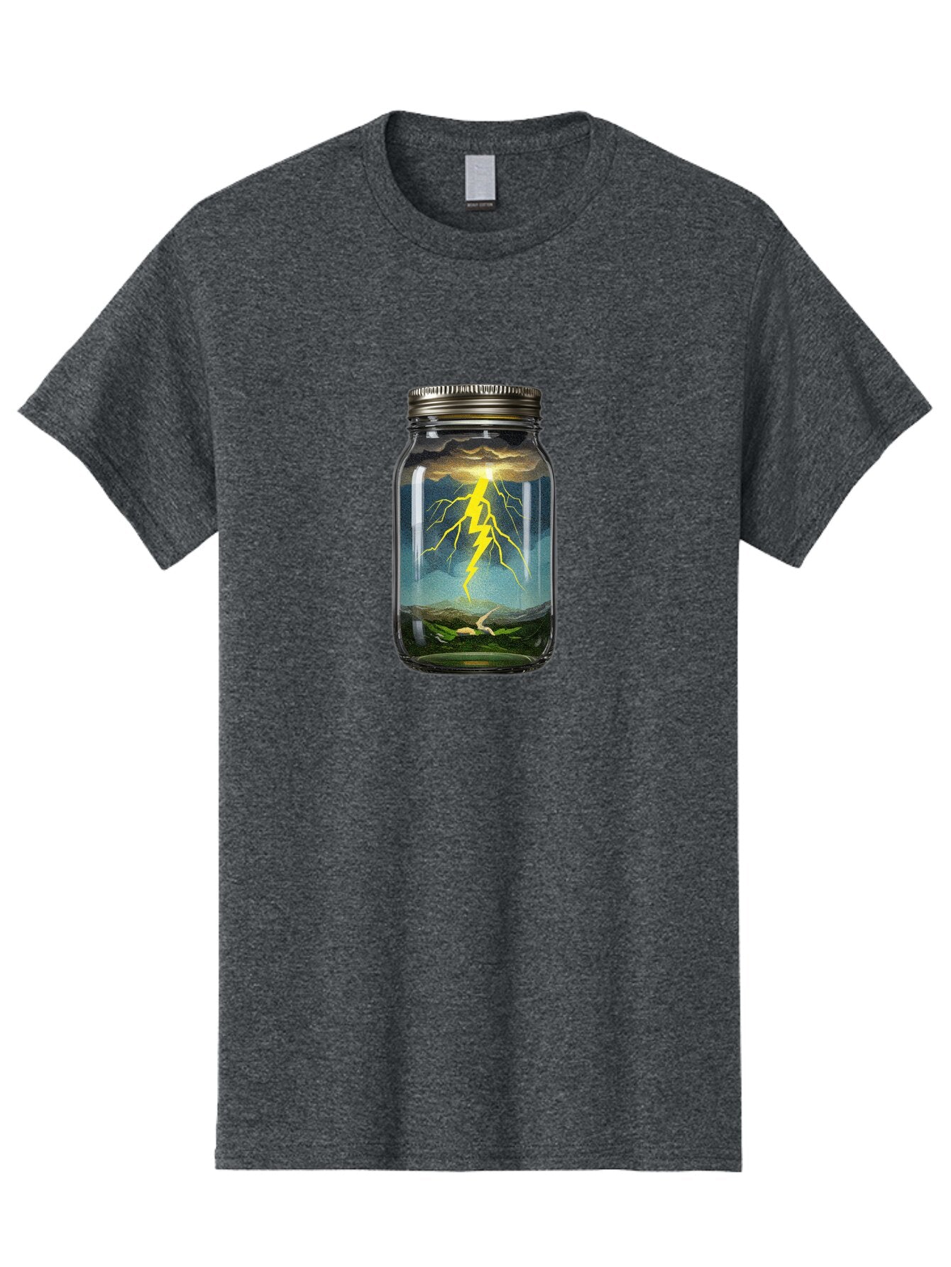 Storm-In-Jar-2 Men'S Graphic Tee, 100% Cotton, Comfortable Casual Summer Wear, Machine Washable, Vintage Camera, Old Camera, Antique Camera, Black Camera, Classic Photography, Photography Equipment, Nostalgic Device, Film Camera, Camera Art Ban640 14