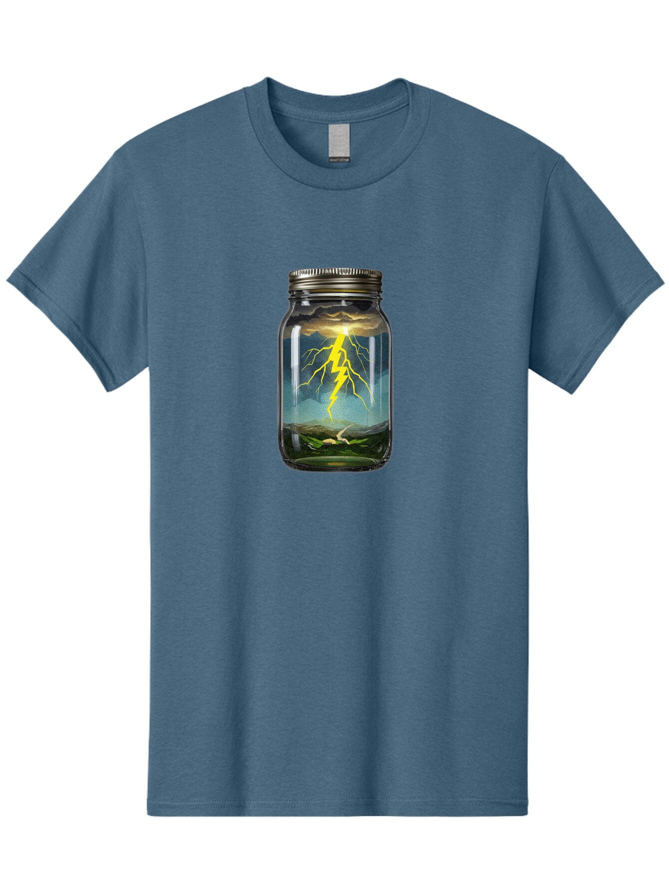 Storm-In-Jar-2 Men'S Graphic Tee, 100% Cotton, Comfortable Casual Summer Wear, Machine Washable, Vintage Camera, Old Camera, Antique Camera, Black Camera, Classic Photography, Photography Equipment, Nostalgic Device, Film Camera, Camera Art Ban640 13