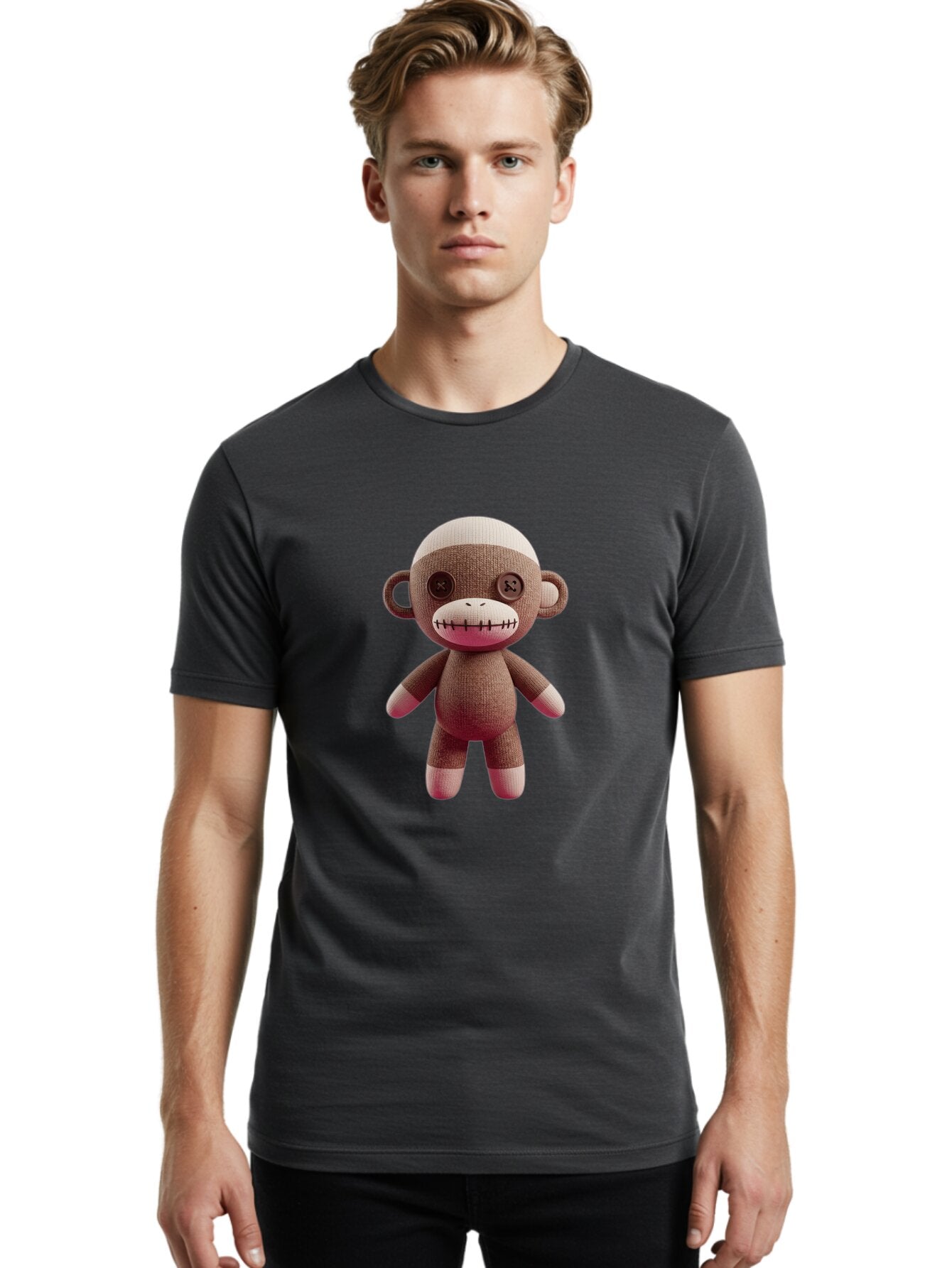 Stuffed-Monkey-Toy Men'S Graphic Tee, 100% Cotton, Comfortable Casual Summer Wear, Machine Washable, Vintage Camera, Old Camera, Antique Camera, Black Camera, Classic Photography, Photography Equipment, Nostalgic Device, Film Camera, Ban649 29