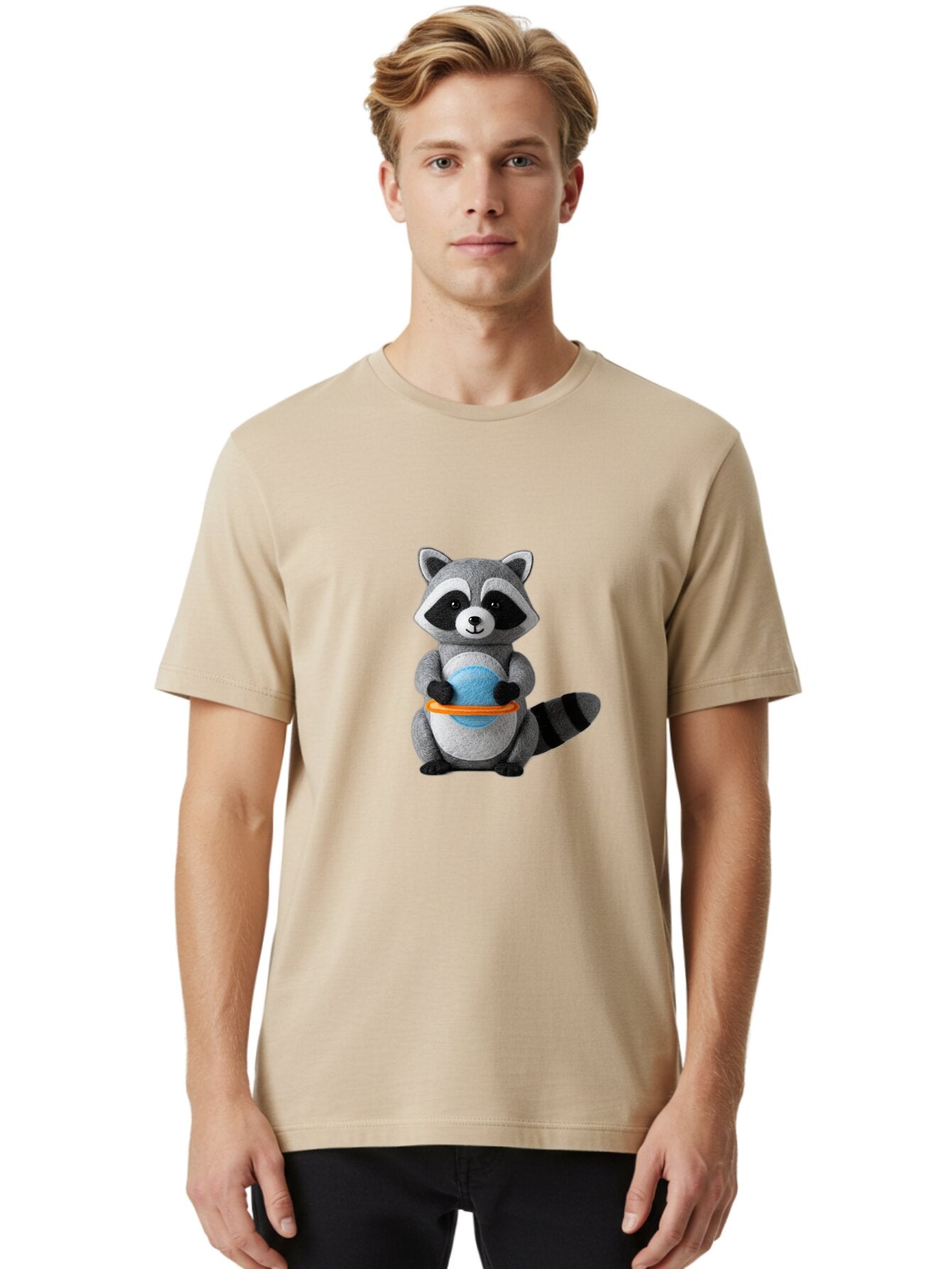 Stuffed-Raccoon Men'S Graphic Tee, 100% Cotton, Comfortable Casual Summer Wear, Machine Washable, Vintage Camera, Old Camera, Antique Camera, Black Camera, Classic Photography, Photography Equipment, Nostalgic Device, Film Camera, Camera Art Ban650 18
