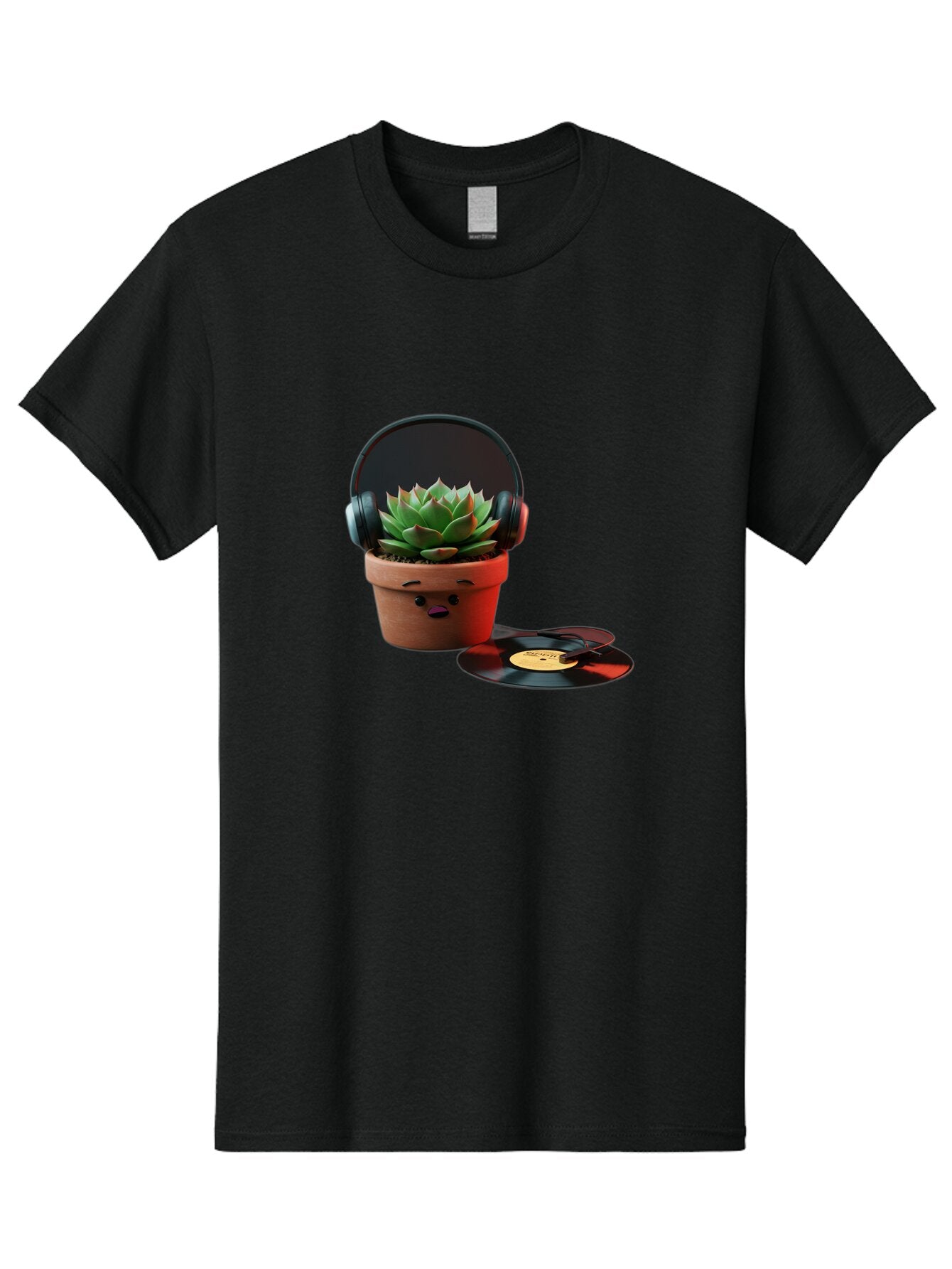 Succulent-Headphones Men'S Graphic Tee, 100% Cotton, Comfortable Casual Summer Wear, Machine Washable, Vintage Camera, Old Camera, Antique Camera, Black Camera, Classic Photography, Photography Equipment, Nostalgic Device, Film Camera, Ban652