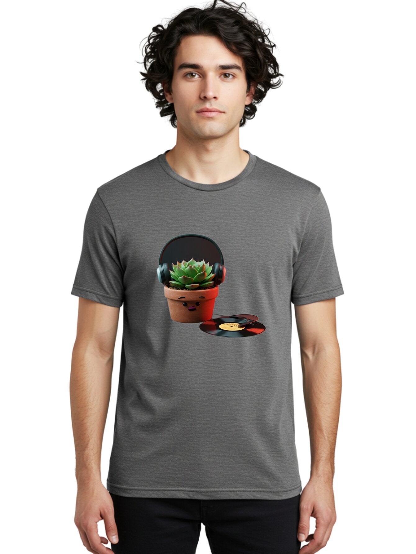 Succulent-Headphones Men'S Graphic Tee, 100% Cotton, Comfortable Casual Summer Wear, Machine Washable, Vintage Camera, Old Camera, Antique Camera, Black Camera, Classic Photography, Photography Equipment, Nostalgic Device, Film Camera, Ban652 26