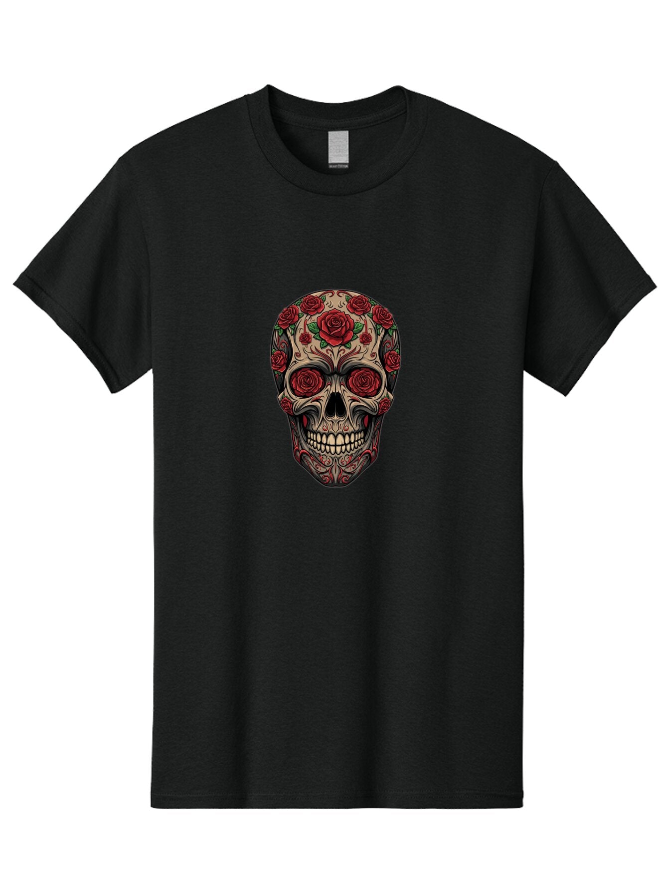 Sugar-Skull-1 Men'S Graphic Tee, 100% Cotton, Comfortable Casual Summer Wear, Machine Washable, Vintage Camera, Old Camera, Antique Camera, Black Camera, Classic Photography, Photography Equipment, Nostalgic Device, Film Camera, Camera Art Ban653 10