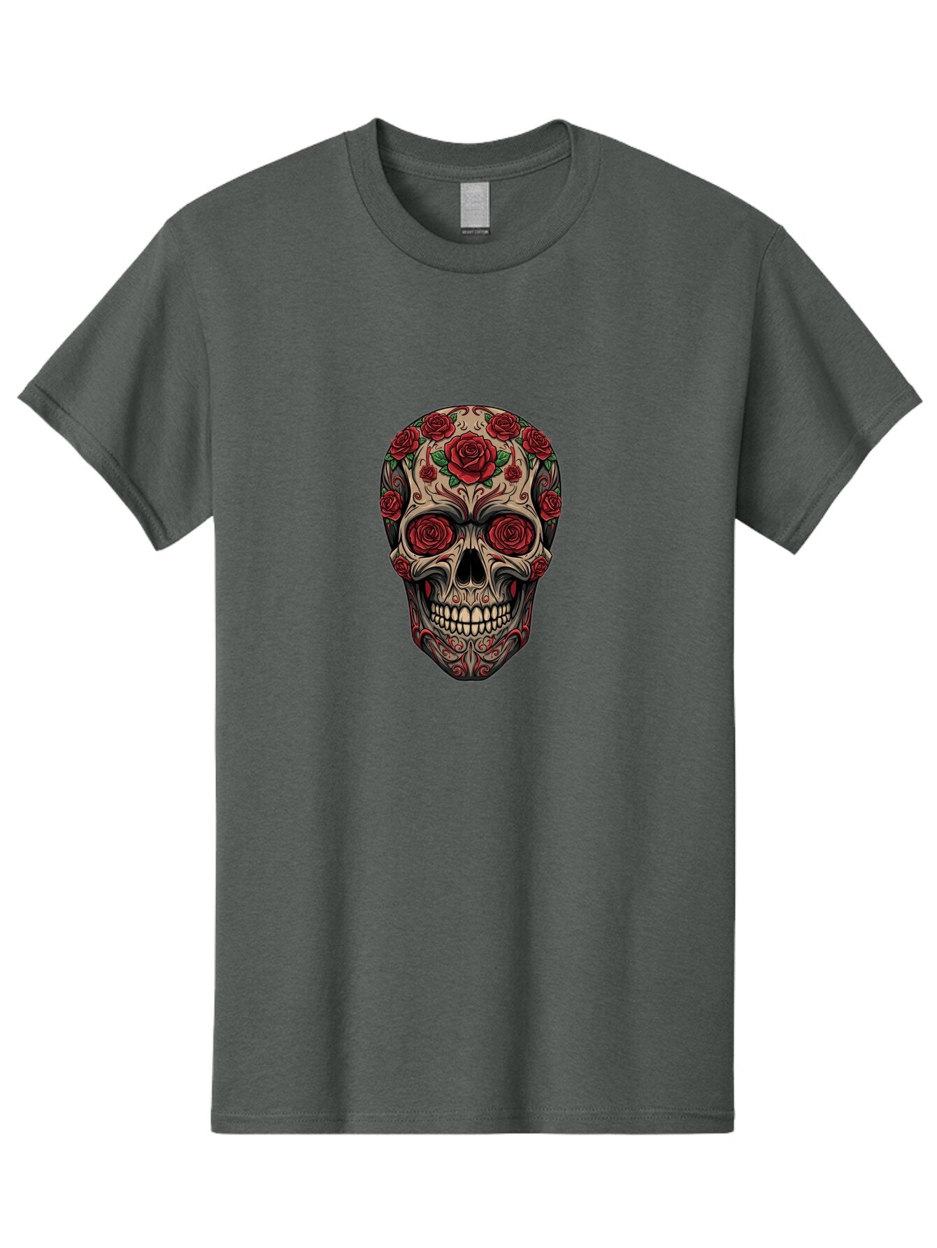 Sugar-Skull-1 Men'S Graphic Tee, 100% Cotton, Comfortable Casual Summer Wear, Machine Washable, Vintage Camera, Old Camera, Antique Camera, Black Camera, Classic Photography, Photography Equipment, Nostalgic Device, Film Camera, Camera Art Ban653