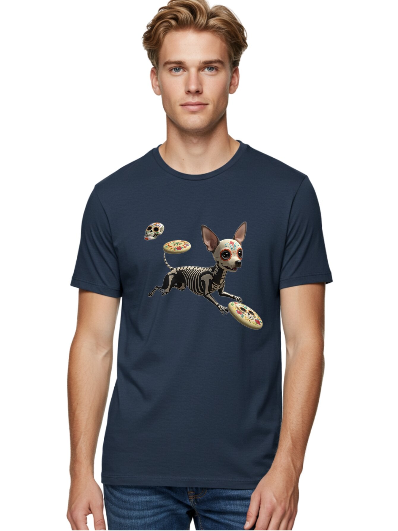 Sugar-Skull-Chihuahua Men'S Graphic Tee, 100% Cotton, Comfortable Casual Summer Wear, Machine Washable, Vintage Camera, Old Camera, Antique Camera, Black Camera, Classic Photography, Photography Equipment, Nostalgic Device, Film Camera, Ban658 18