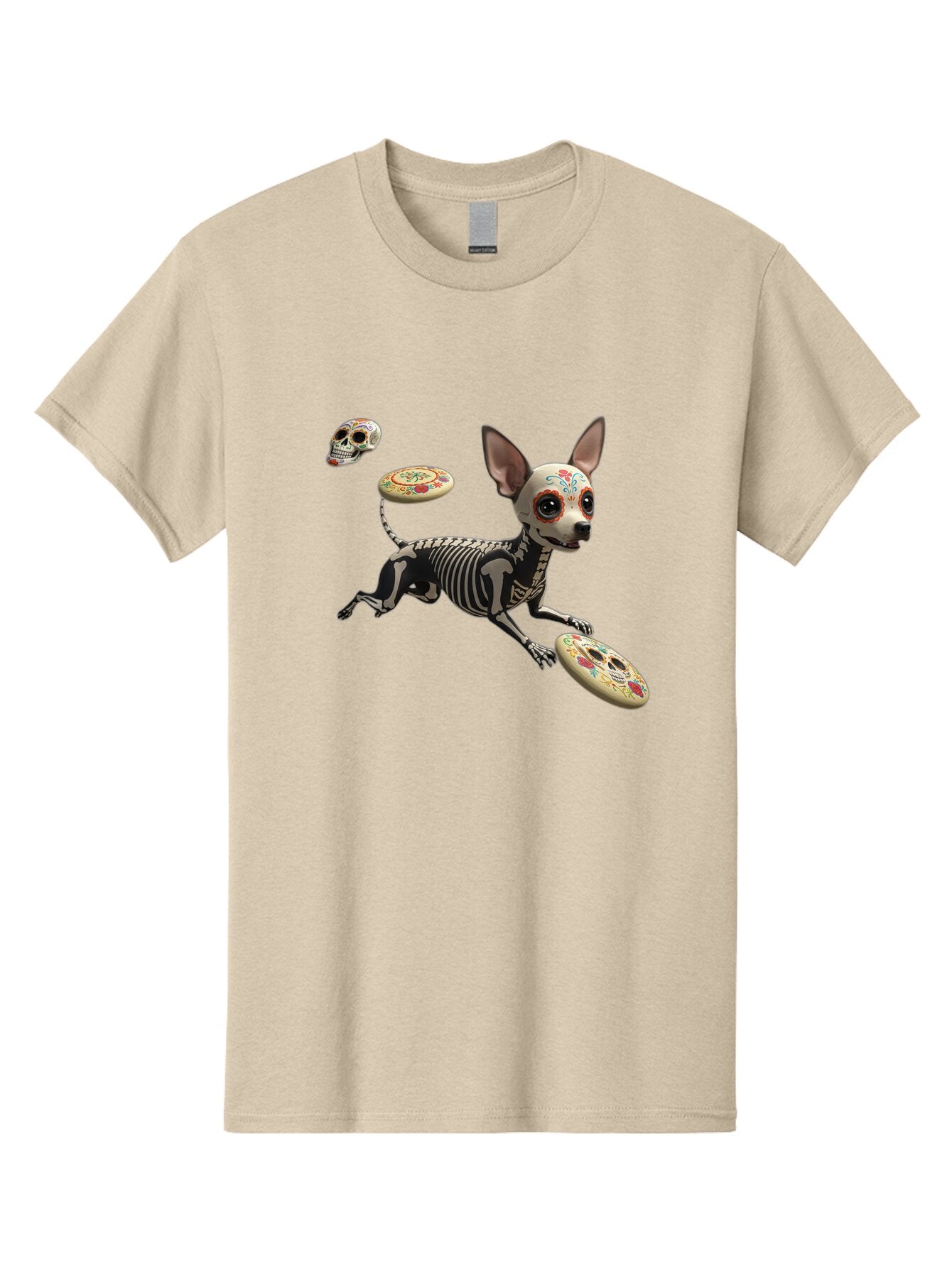 Sugar-Skull-Chihuahua Men'S Graphic Tee, 100% Cotton, Comfortable Casual Summer Wear, Machine Washable, Vintage Camera, Old Camera, Antique Camera, Black Camera, Classic Photography, Photography Equipment, Nostalgic Device, Film Camera, Ban658 5