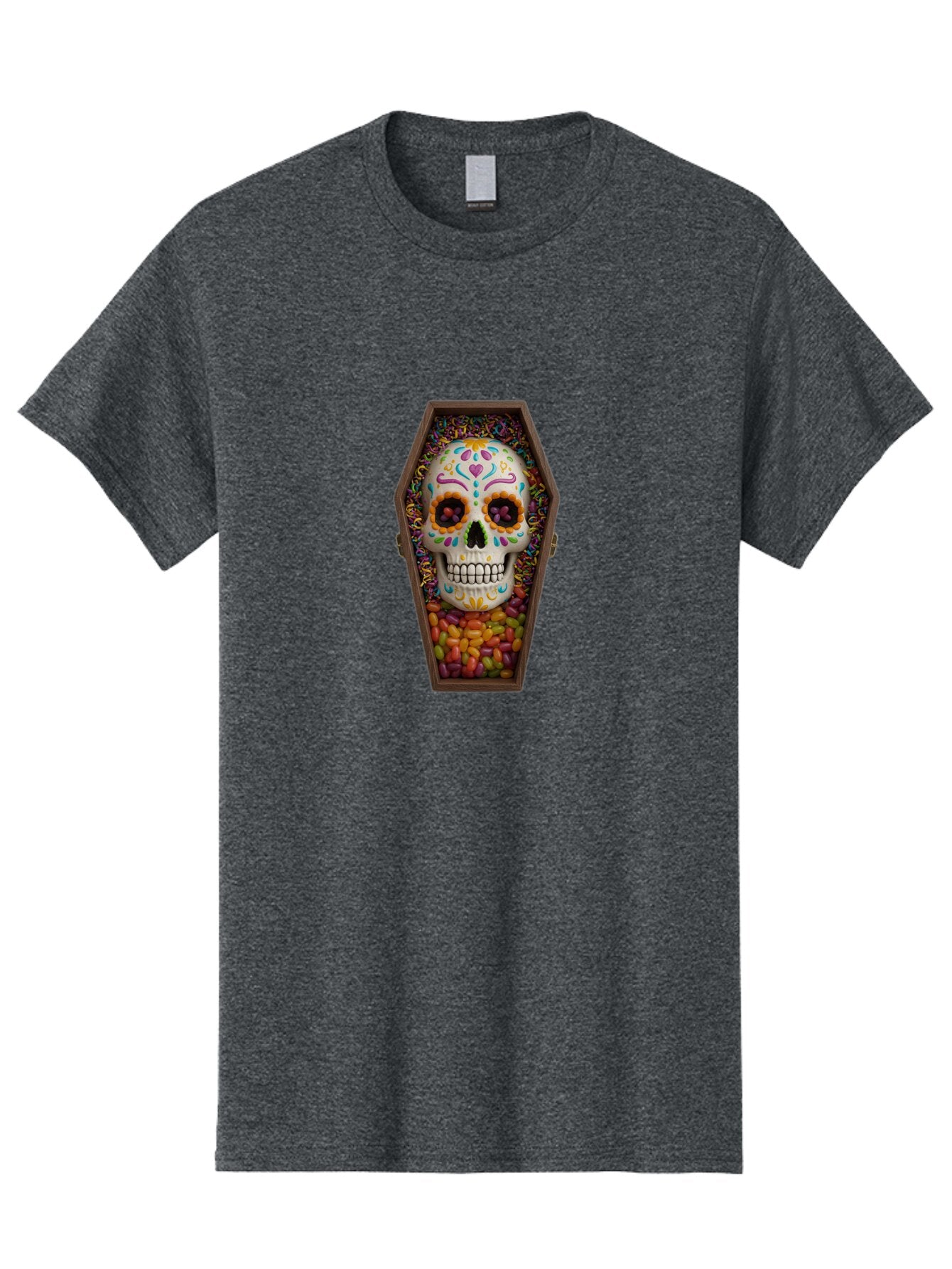 Sugar-Skull-Coffin Men'S Graphic Tee, 100% Cotton, Comfortable Casual Summer Wear, Machine Washable, Vintage Camera, Old Camera, Antique Camera, Black Camera, Classic Photography, Photography Equipment, Nostalgic Device, Film Camera, Ban659