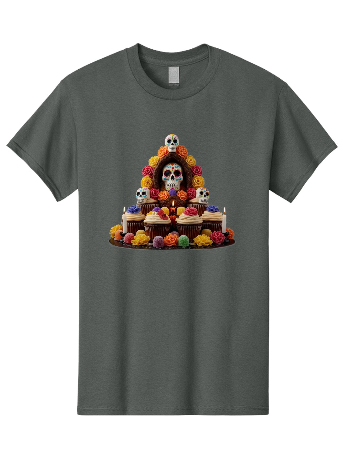 Sugar-Skull-Cupcake-Display Men'S Graphic Tee, 100% Cotton, Comfortable Casual Summer Wear, Machine Washable, Vintage Camera, Old Camera, Antique Camera, Black Camera, Classic Photography, Photography Equipment, Nostalgic Device, Film Camera, Ban660 13