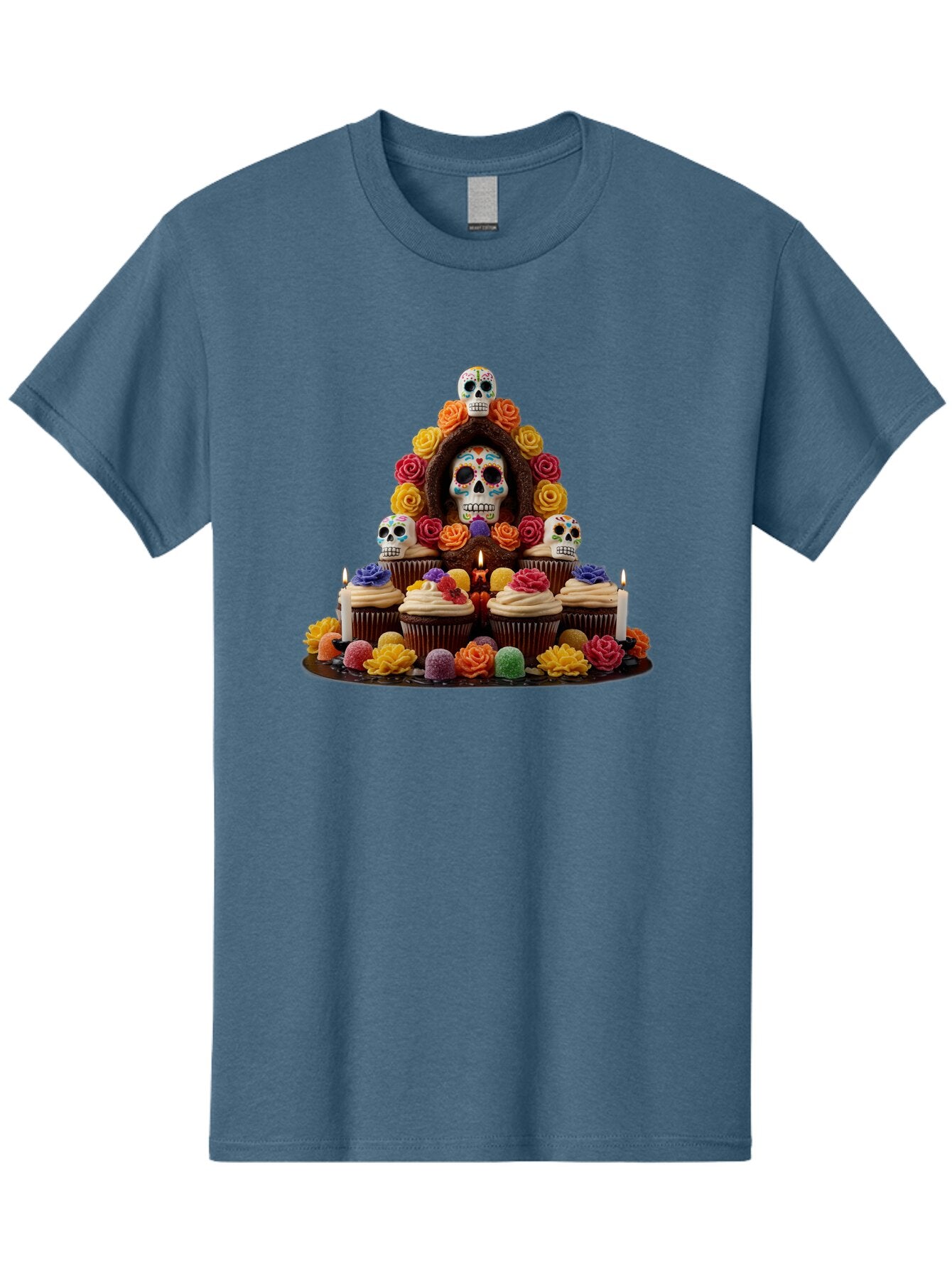 Sugar-Skull-Cupcake-Display Men'S Graphic Tee, 100% Cotton, Comfortable Casual Summer Wear, Machine Washable, Vintage Camera, Old Camera, Antique Camera, Black Camera, Classic Photography, Photography Equipment, Nostalgic Device, Film Camera, Ban660 14