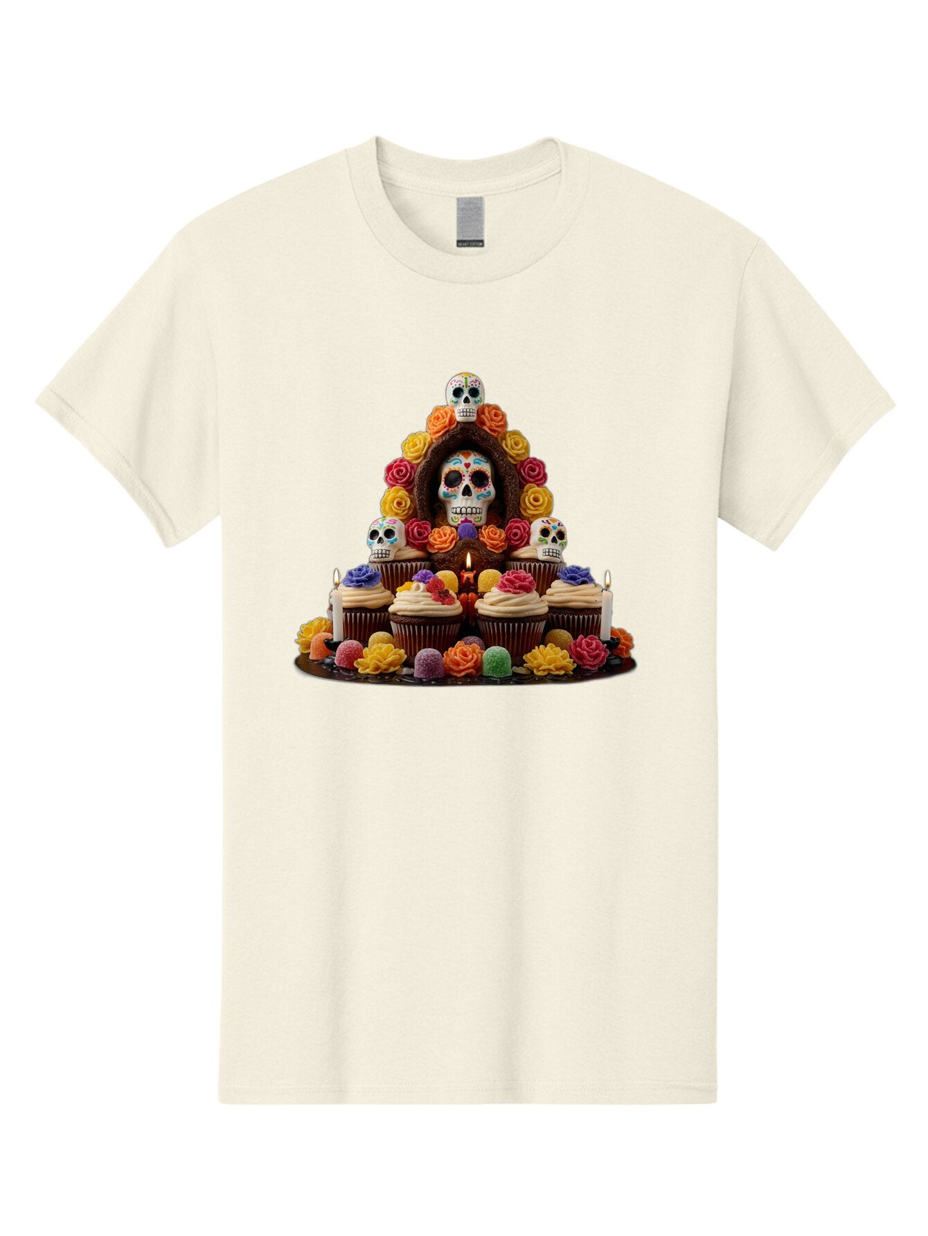 Sugar-Skull-Cupcake-Display Men'S Graphic Tee, 100% Cotton, Comfortable Casual Summer Wear, Machine Washable, Vintage Camera, Old Camera, Antique Camera, Black Camera, Classic Photography, Photography Equipment, Nostalgic Device, Film Camera, Ban660 12