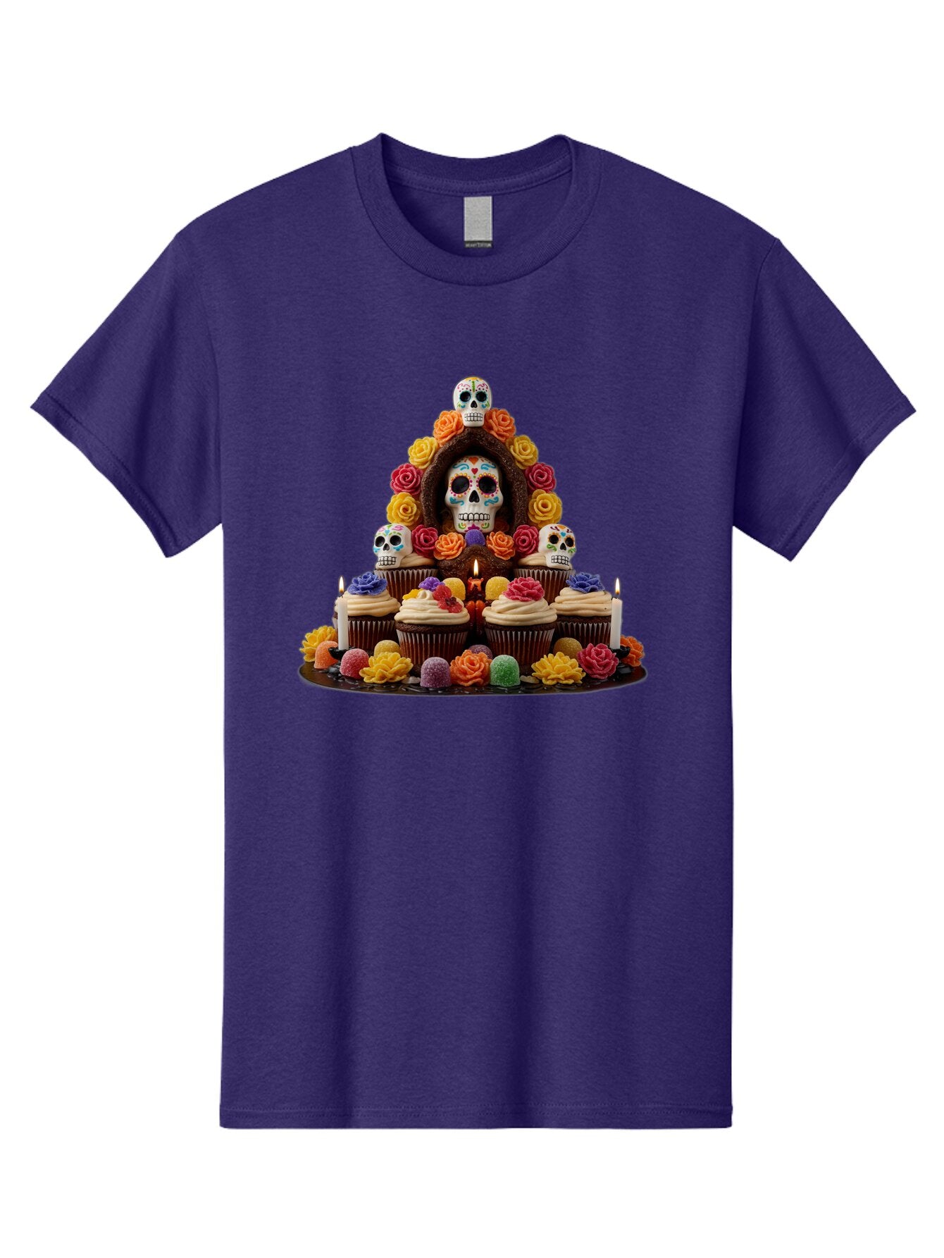 Sugar-Skull-Cupcake-Display Men'S Graphic Tee, 100% Cotton, Comfortable Casual Summer Wear, Machine Washable, Vintage Camera, Old Camera, Antique Camera, Black Camera, Classic Photography, Photography Equipment, Nostalgic Device, Film Camera, Ban660 3