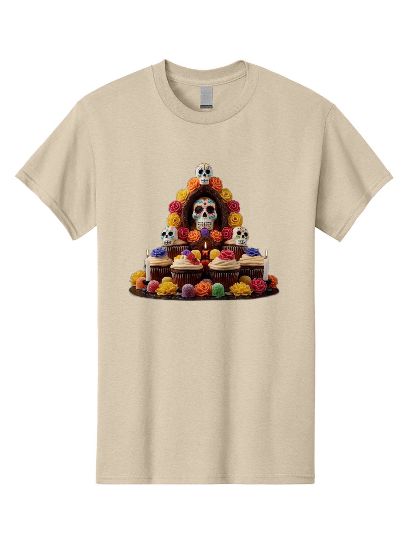 Sugar-Skull-Cupcake-Display Men'S Graphic Tee, 100% Cotton, Comfortable Casual Summer Wear, Machine Washable, Vintage Camera, Old Camera, Antique Camera, Black Camera, Classic Photography, Photography Equipment, Nostalgic Device, Film Camera, Ban660 9