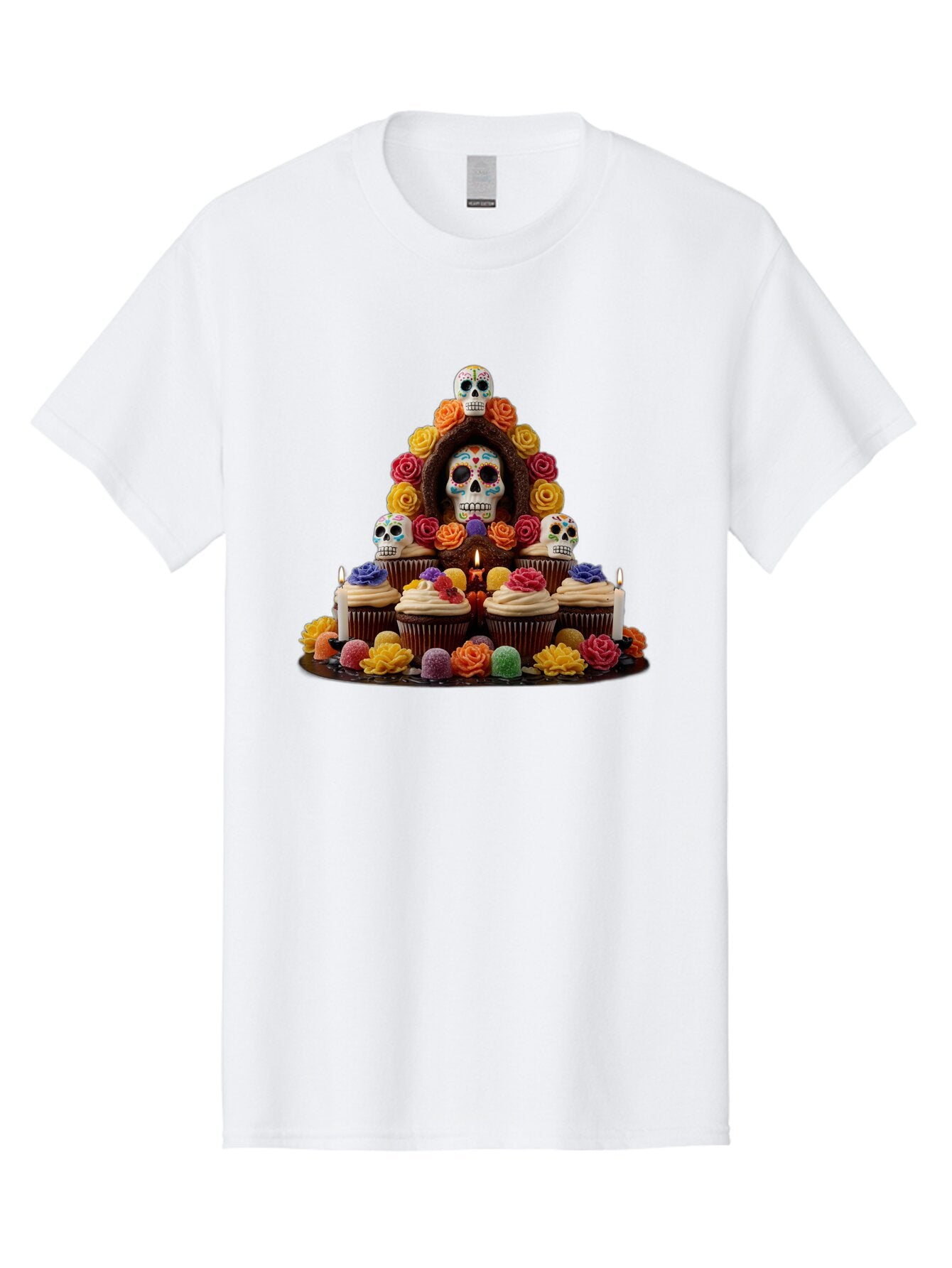Sugar-Skull-Cupcake-Display Men'S Graphic Tee, 100% Cotton, Comfortable Casual Summer Wear, Machine Washable, Vintage Camera, Old Camera, Antique Camera, Black Camera, Classic Photography, Photography Equipment, Nostalgic Device, Film Camera, Ban660 5