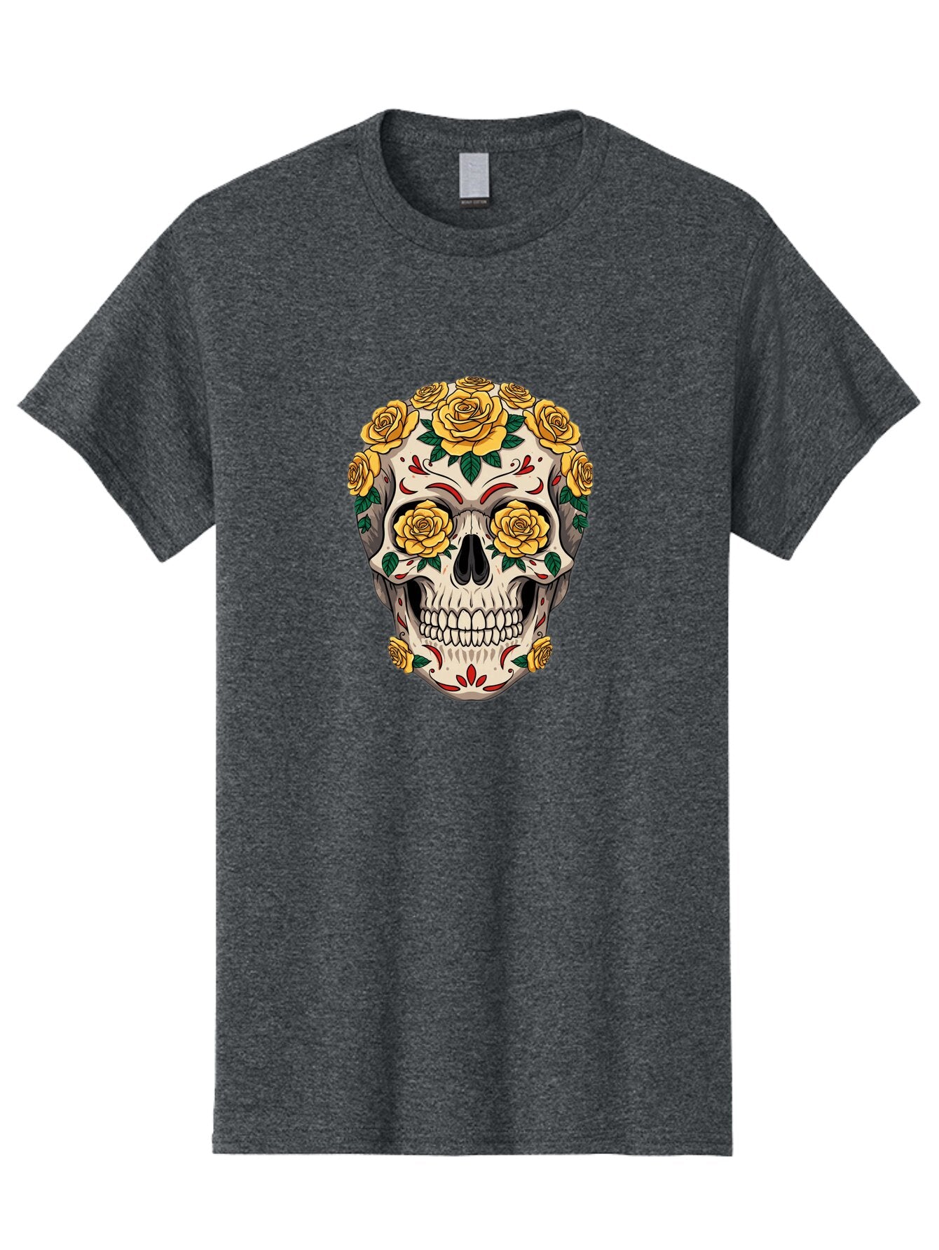 Sugar-Skull-With-Yellow-Roses Men'S Graphic Tee, 100% Cotton, Comfortable Casual Summer Wear, Machine Washable, Vintage Camera, Old Camera, Antique Camera, Black Camera, Classic Photography, Photography Equipment, Nostalgic Device, Ban662 13