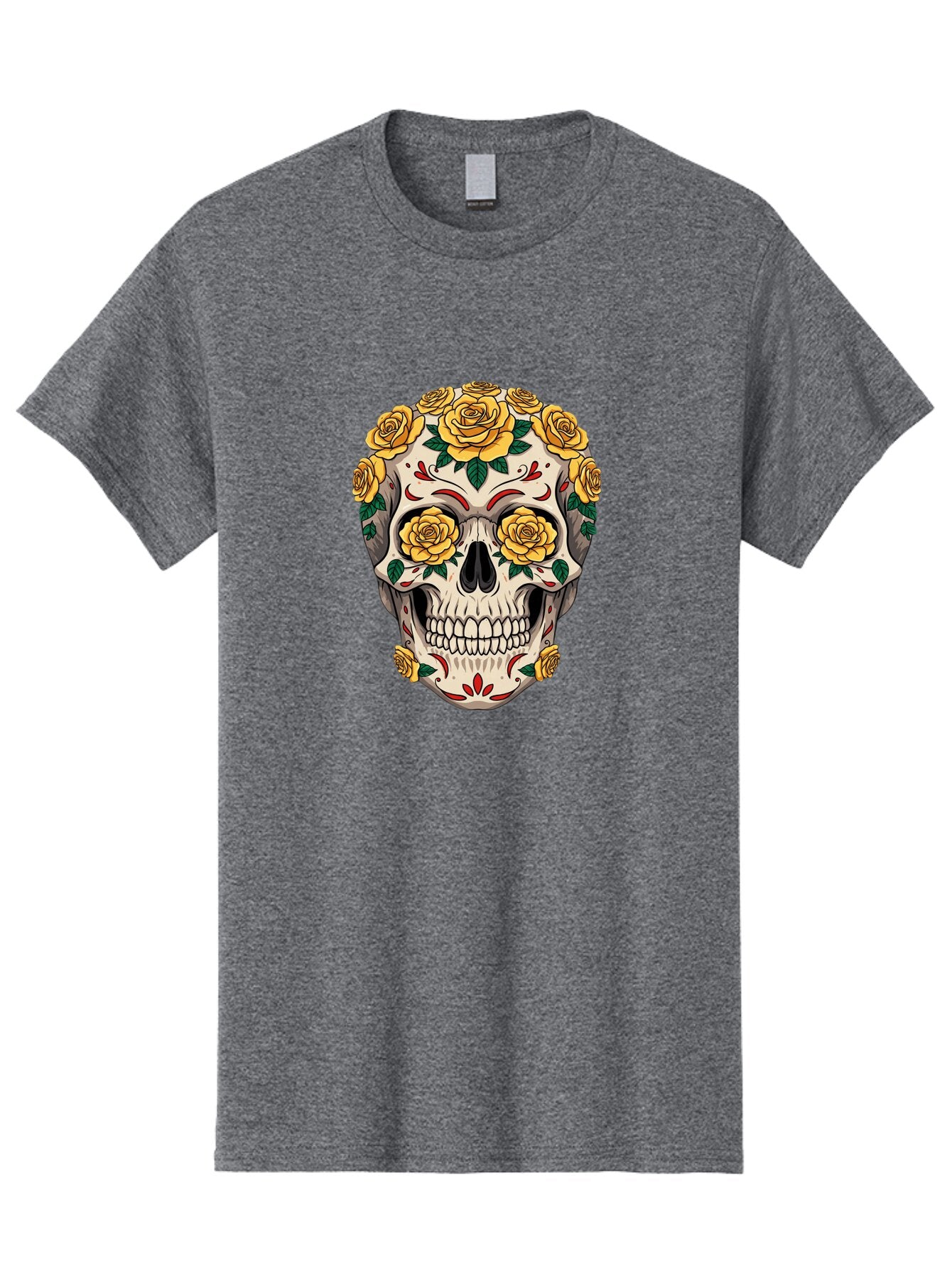 Sugar-Skull-With-Yellow-Roses Men'S Graphic Tee, 100% Cotton, Comfortable Casual Summer Wear, Machine Washable, Vintage Camera, Old Camera, Antique Camera, Black Camera, Classic Photography, Photography Equipment, Nostalgic Device, Ban662 12