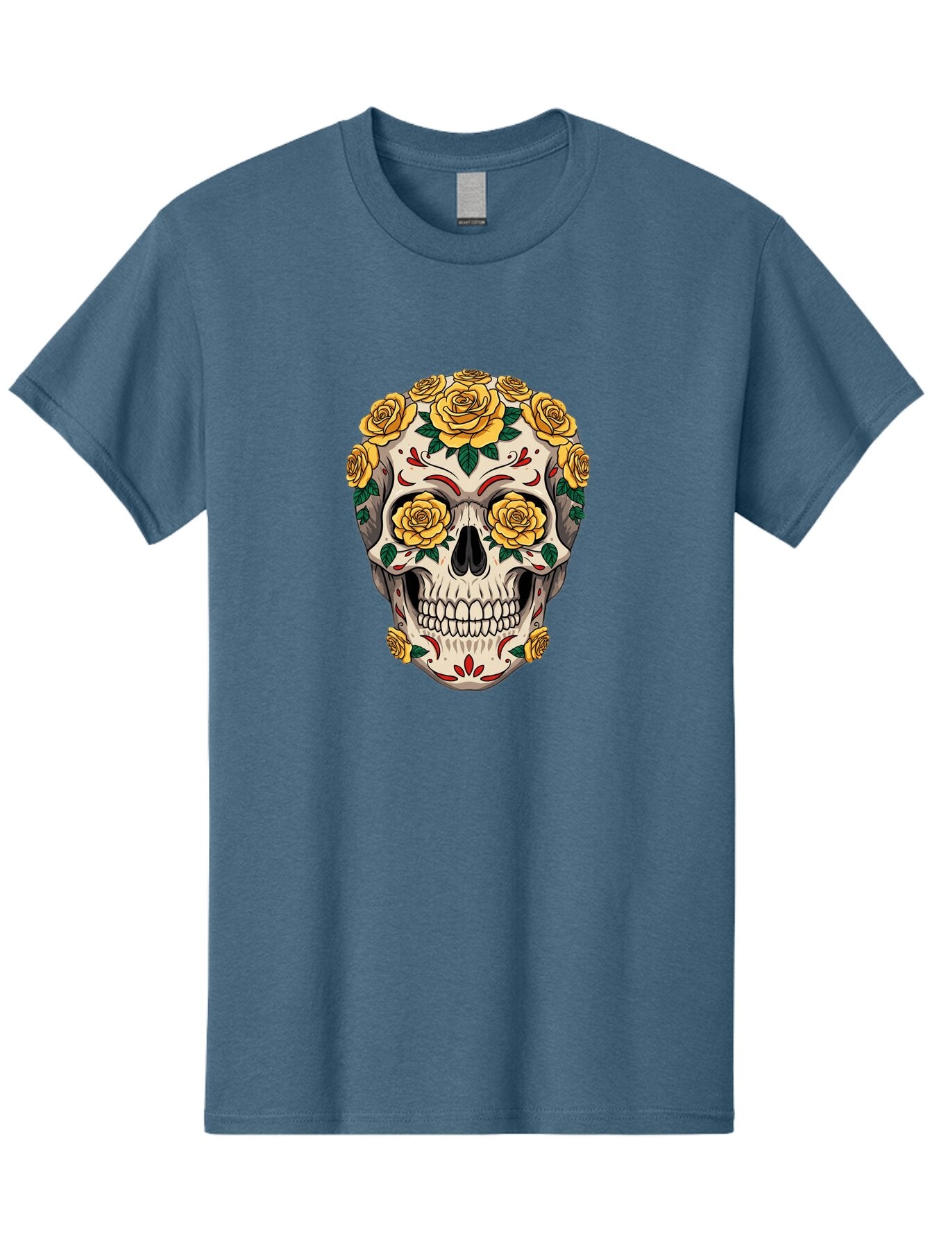 Sugar-Skull-With-Yellow-Roses Men'S Graphic Tee, 100% Cotton, Comfortable Casual Summer Wear, Machine Washable, Vintage Camera, Old Camera, Antique Camera, Black Camera, Classic Photography, Photography Equipment, Nostalgic Device, Ban662 6