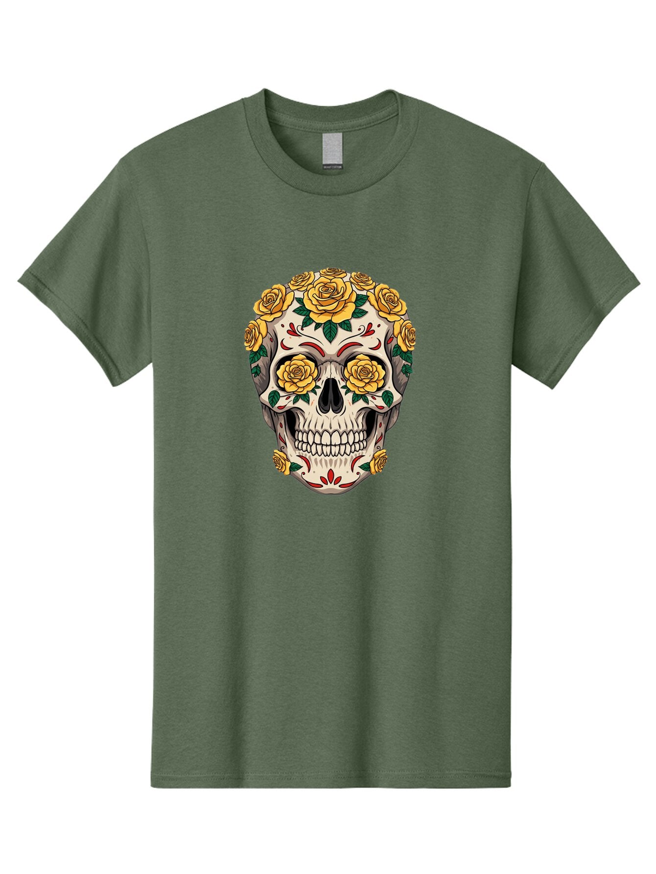 Sugar-Skull-With-Yellow-Roses Men'S Graphic Tee, 100% Cotton, Comfortable Casual Summer Wear, Machine Washable, Vintage Camera, Old Camera, Antique Camera, Black Camera, Classic Photography, Photography Equipment, Nostalgic Device, Ban662 4