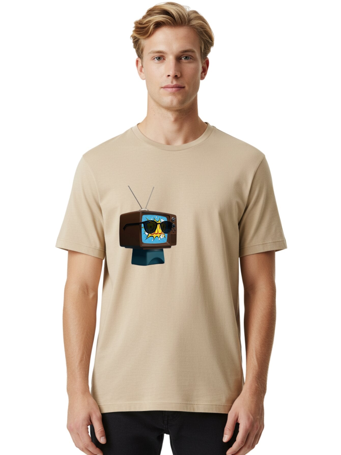 Sun-Glasses-Tv Men'S Graphic Tee, 100% Cotton, Comfortable Casual Summer Wear, Machine Washable, Vintage Camera, Old Camera, Antique Camera, Black Camera, Classic Photography, Photography Equipment, Nostalgic Device, Film Camera, Camera Art Ban669 30