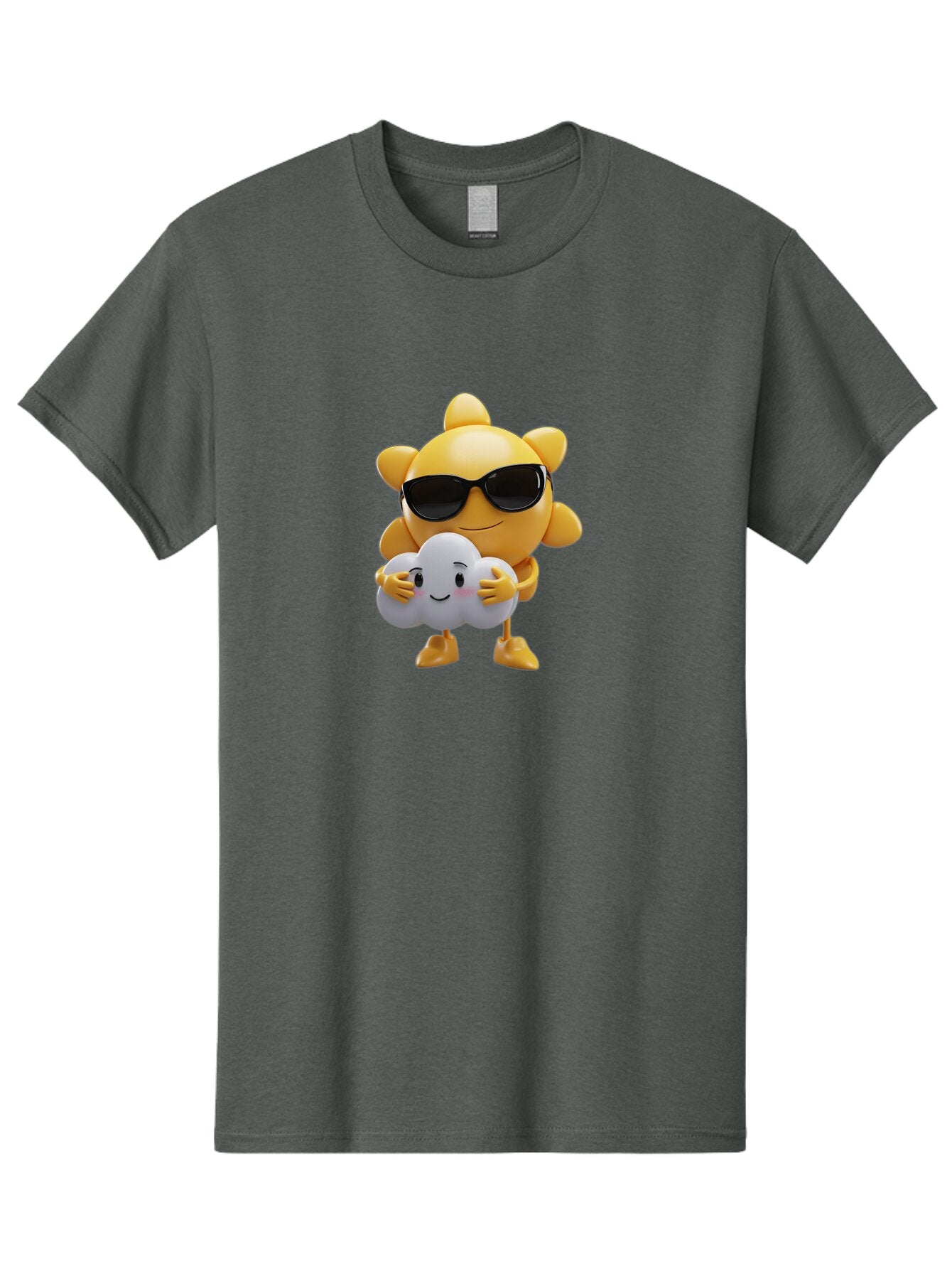 Sun-Wearing-Sunglasses-Hugging-Cloud Men'S Graphic Tee, 100% Cotton, Comfortable Casual Summer Wear, Machine Washable, Vintage Camera, Old Camera, Antique Camera, Black Camera, Classic Photography, Photography Equipment, Nostalgic Device, Ban672 9