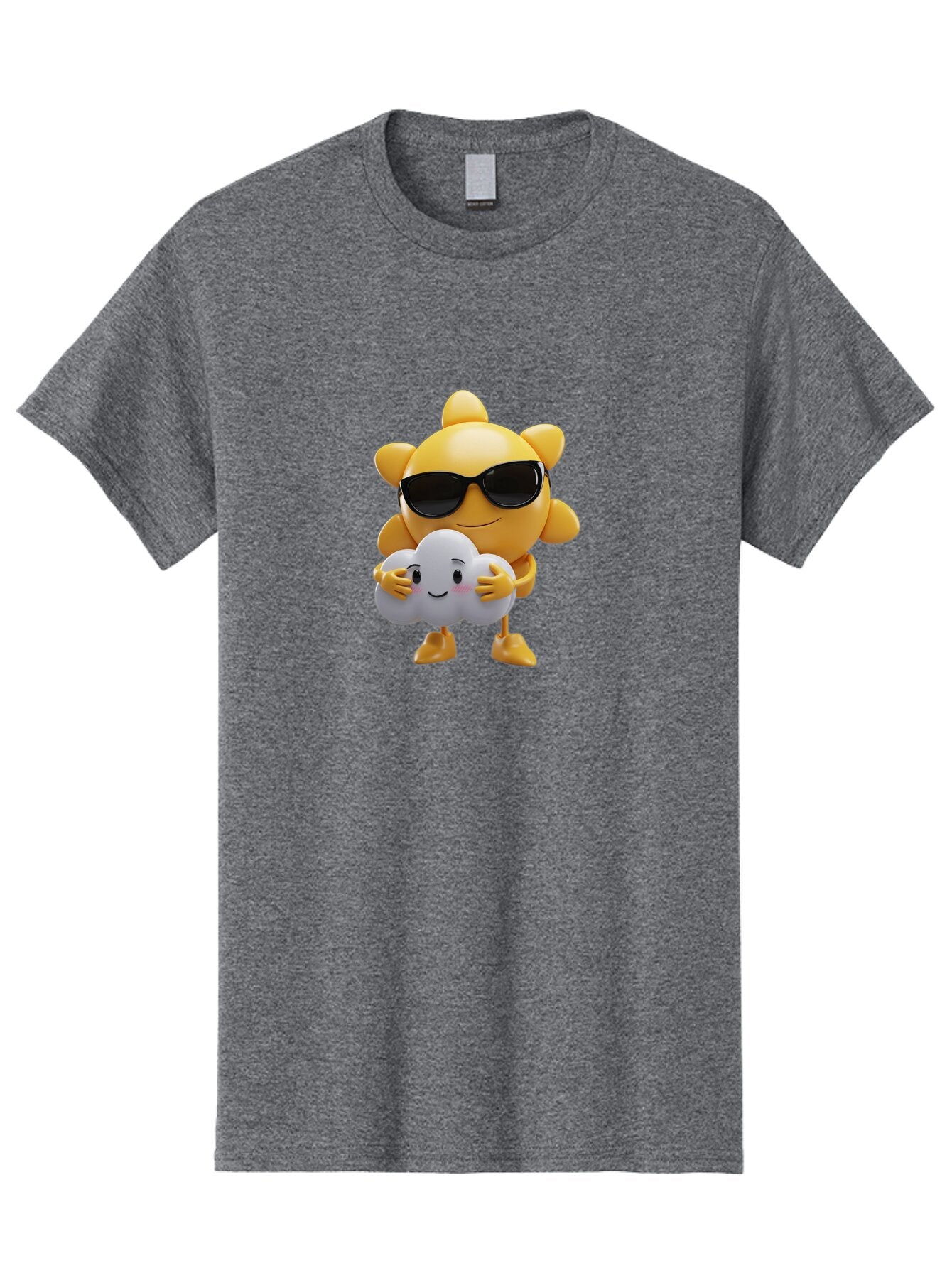 Sun-Wearing-Sunglasses-Hugging-Cloud Men'S Graphic Tee, 100% Cotton, Comfortable Casual Summer Wear, Machine Washable, Vintage Camera, Old Camera, Antique Camera, Black Camera, Classic Photography, Photography Equipment, Nostalgic Device, Ban672 11