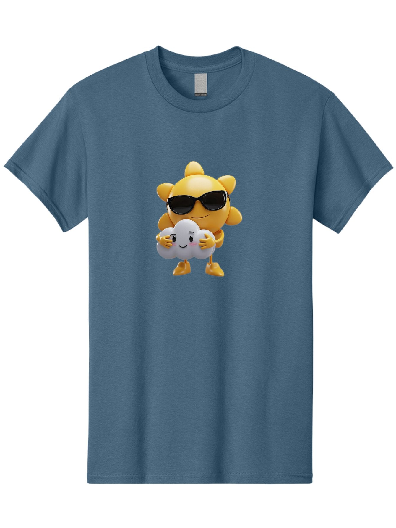 Sun-Wearing-Sunglasses-Hugging-Cloud Men'S Graphic Tee, 100% Cotton, Comfortable Casual Summer Wear, Machine Washable, Vintage Camera, Old Camera, Antique Camera, Black Camera, Classic Photography, Photography Equipment, Nostalgic Device, Ban672 15