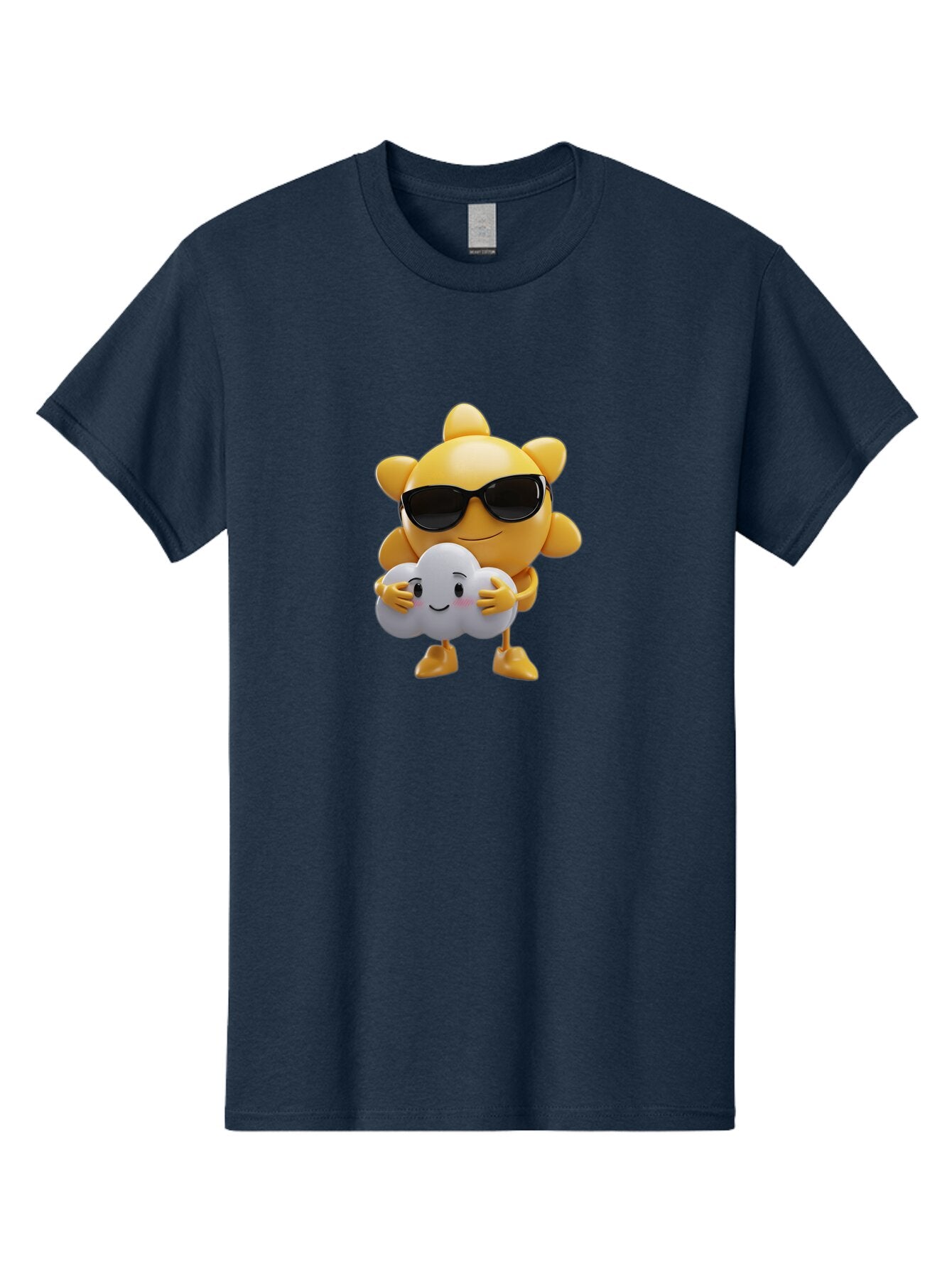 Sun-Wearing-Sunglasses-Hugging-Cloud Men'S Graphic Tee, 100% Cotton, Comfortable Casual Summer Wear, Machine Washable, Vintage Camera, Old Camera, Antique Camera, Black Camera, Classic Photography, Photography Equipment, Nostalgic Device, Ban672 8