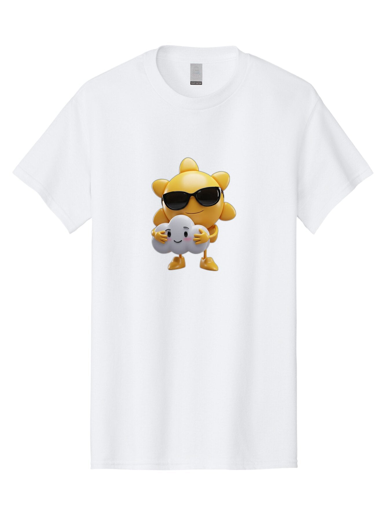 Sun-Wearing-Sunglasses-Hugging-Cloud Men'S Graphic Tee, 100% Cotton, Comfortable Casual Summer Wear, Machine Washable, Vintage Camera, Old Camera, Antique Camera, Black Camera, Classic Photography, Photography Equipment, Nostalgic Device, Ban672 7