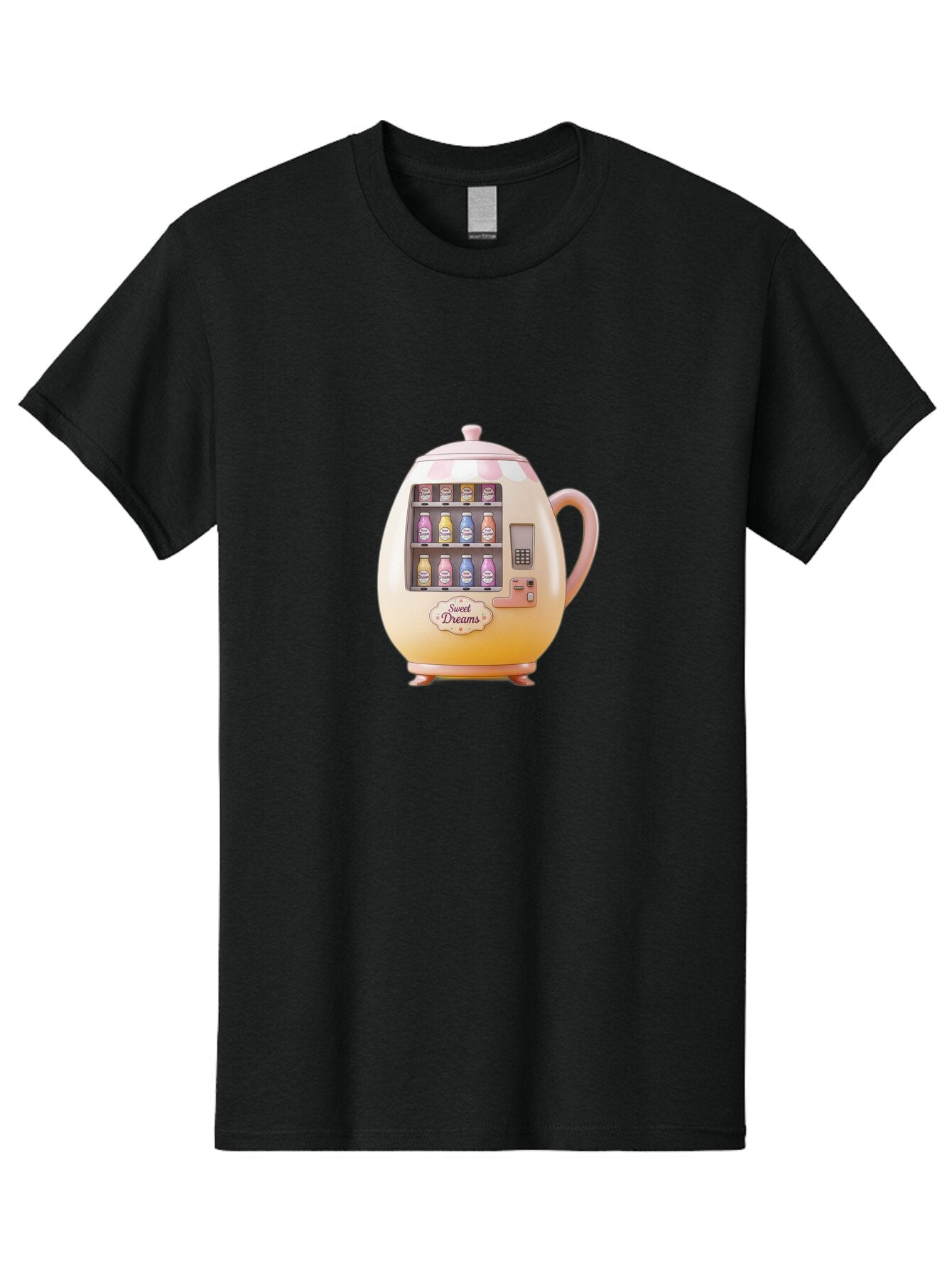 Sweet-Dreams-Teapot-Vending-Machine Men'S Graphic Tee, 100% Cotton, Comfortable Casual Summer Wear, Machine Washable, Vintage Camera, Old Camera, Antique Camera, Black Camera, Classic Photography, Photography Equipment, Nostalgic Device, Ban681