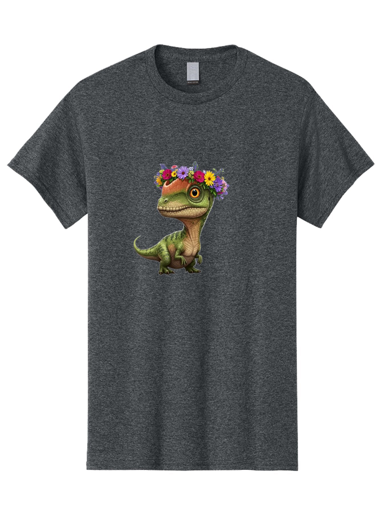 T-Rex-With-Flowers Men'S Graphic Tee, 100% Cotton, Comfortable Casual Summer Wear, Machine Washable, Vintage Camera, Old Camera, Antique Camera, Black Camera, Classic Photography, Photography Equipment, Nostalgic Device, Film Camera, Ban689 5