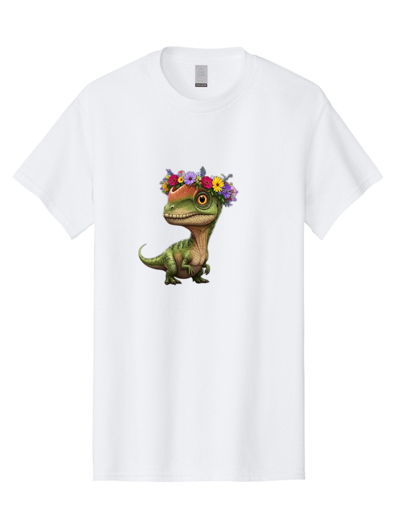 T-Rex-With-Flowers Men'S Graphic Tee, 100% Cotton, Comfortable Casual Summer Wear, Machine Washable, Vintage Camera, Old Camera, Antique Camera, Black Camera, Classic Photography, Photography Equipment, Nostalgic Device, Film Camera, Ban689 8