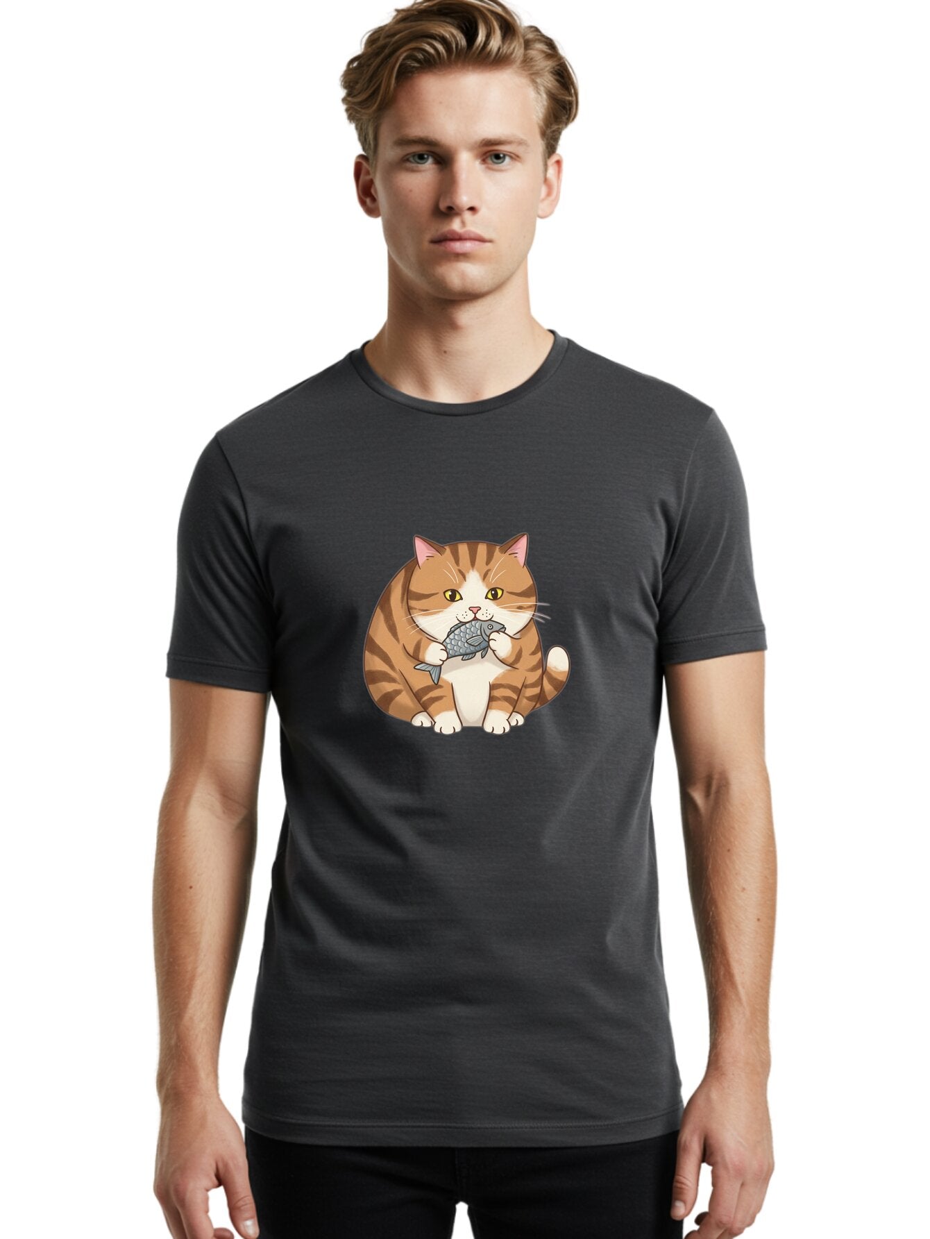 Tabby-Cat-With-Fish Men'S Graphic Tee, 100% Cotton, Comfortable Casual Summer Wear, Machine Washable, Vintage Camera, Old Camera, Antique Camera, Black Camera, Classic Photography, Photography Equipment, Nostalgic Device, Film Camera, Ban690 28