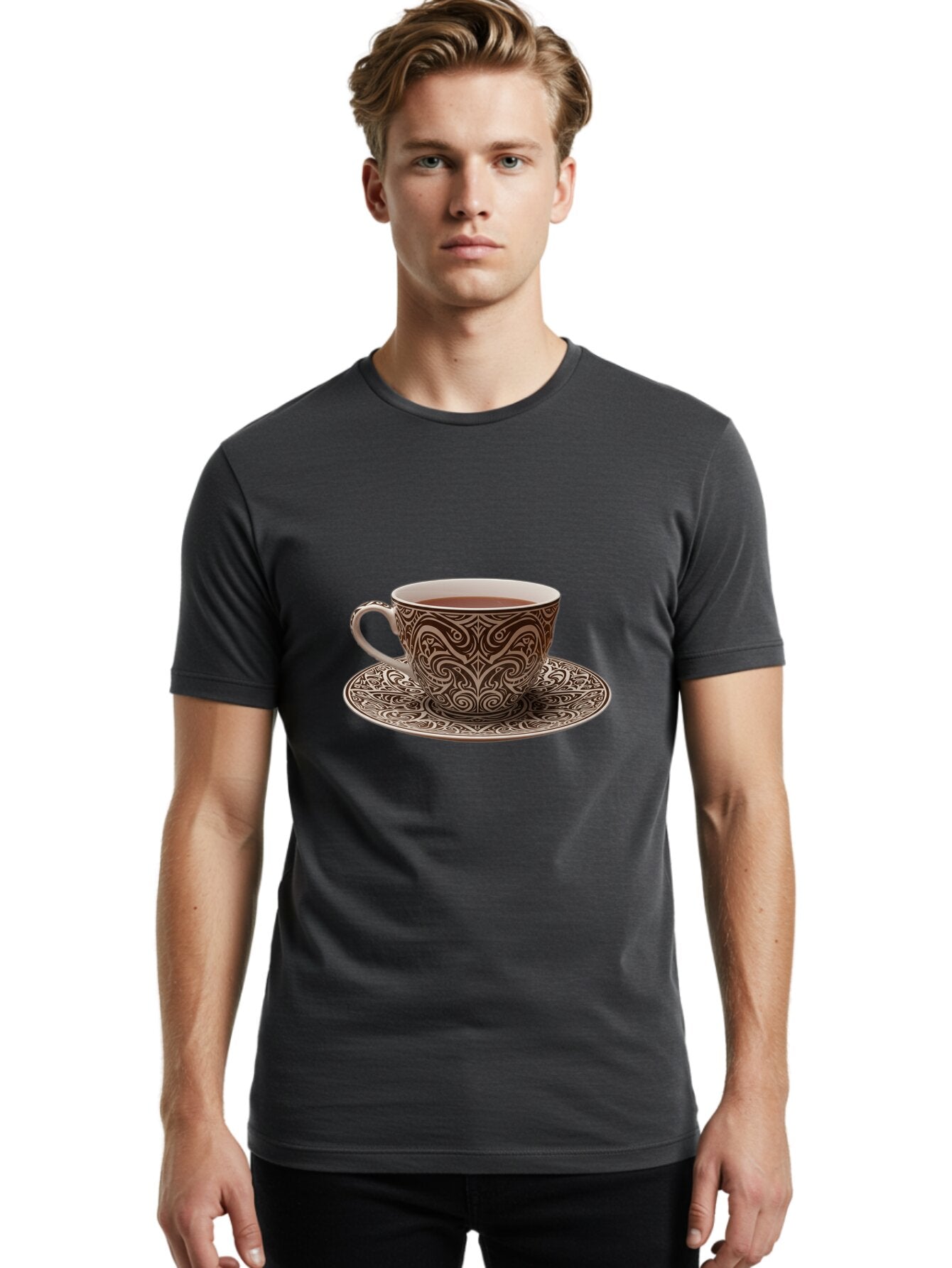 Tea-Cup Men'S Graphic Tee, 100% Cotton, Comfortable Casual Summer Wear, Machine Washable, Vintage Camera, Old Camera, Antique Camera, Black Camera, Classic Photography, Photography Equipment, Nostalgic Device, Film Camera, Camera Art Ban704 21
