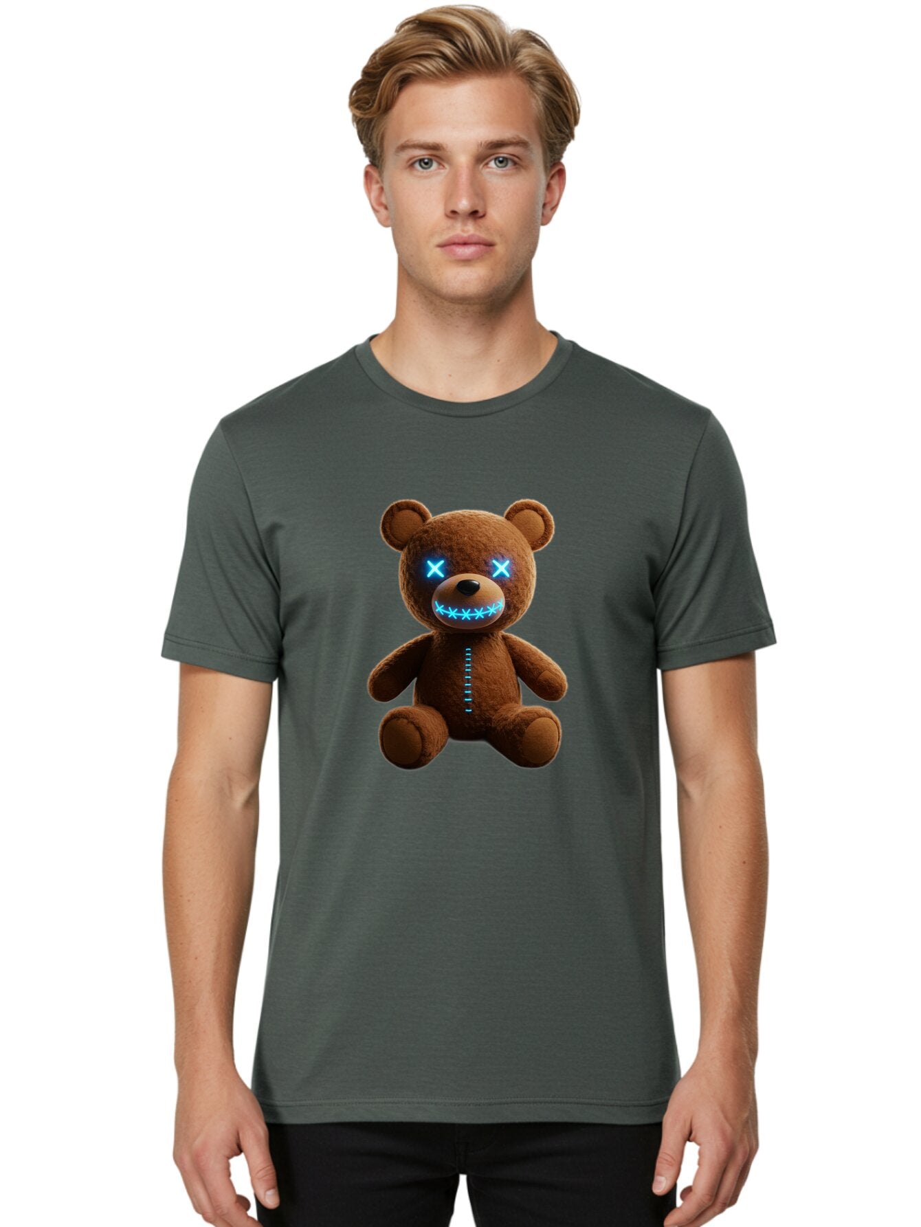 Teddy-Bear-1 Men'S Graphic Tee, 100% Cotton, Comfortable Casual Summer Wear, Machine Washable, Vintage Camera, Old Camera, Antique Camera, Black Camera, Classic Photography, Photography Equipment, Nostalgic Device, Film Camera, Camera Art Ban711 28