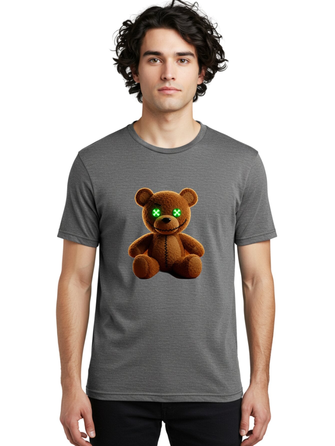 Teddy-Bear-2 Men'S Graphic Tee, 100% Cotton, Comfortable Casual Summer Wear, Machine Washable, Vintage Camera, Old Camera, Antique Camera, Black Camera, Classic Photography, Photography Equipment, Nostalgic Device, Film Camera, Camera Art Ban712 16