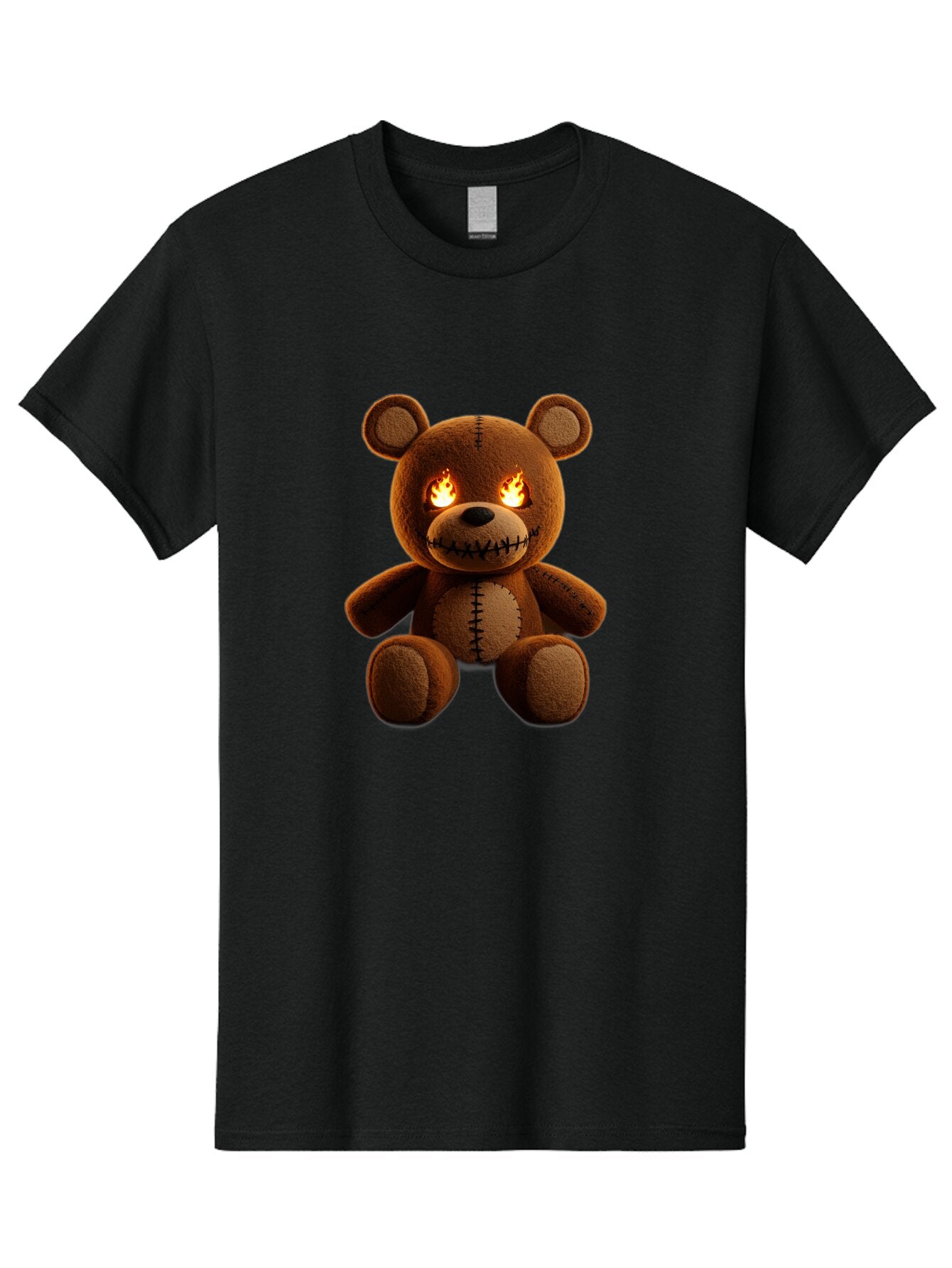 Teddy-Bear-With-Flames-Eyes Men'S Graphic Tee, 100% Cotton, Comfortable Casual Summer Wear, Machine Washable, Vintage Camera, Old Camera, Antique Camera, Black Camera, Classic Photography, Photography Equipment, Nostalgic Device, Film Camera, Ban717 9