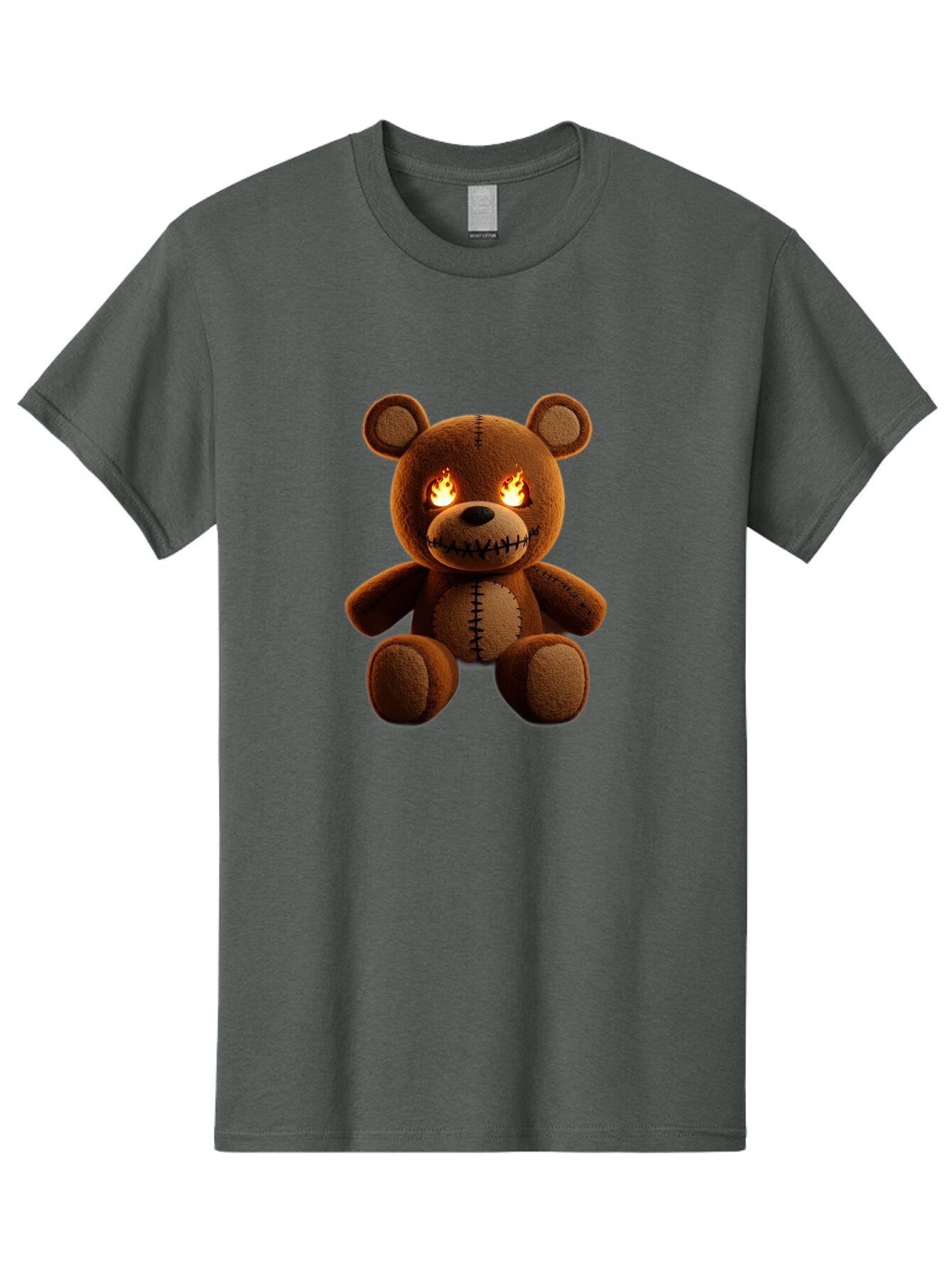 Teddy-Bear-With-Flames-Eyes Men'S Graphic Tee, 100% Cotton, Comfortable Casual Summer Wear, Machine Washable, Vintage Camera, Old Camera, Antique Camera, Black Camera, Classic Photography, Photography Equipment, Nostalgic Device, Film Camera, Ban717 6