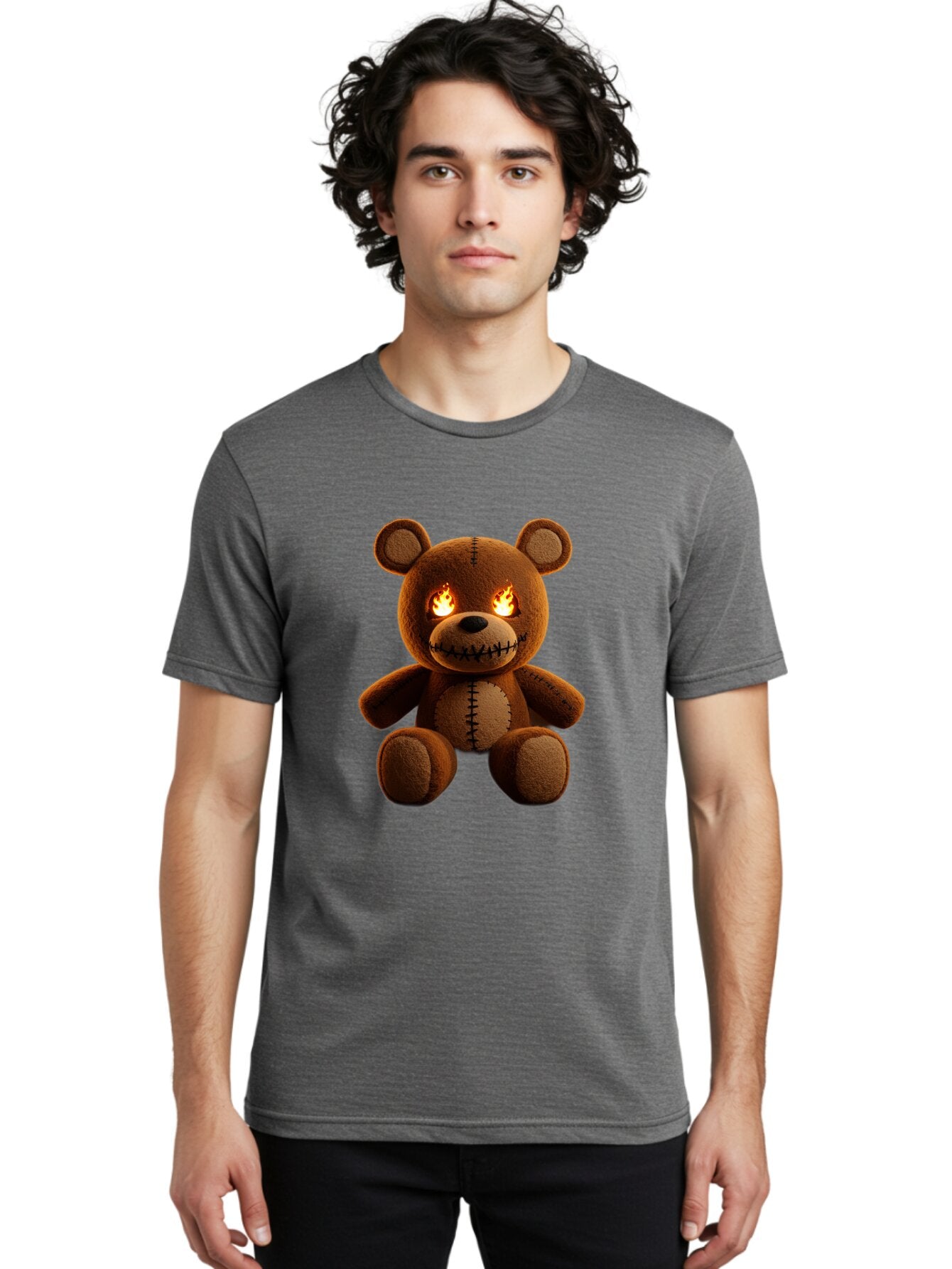 Teddy-Bear-With-Flames-Eyes Men'S Graphic Tee, 100% Cotton, Comfortable Casual Summer Wear, Machine Washable, Vintage Camera, Old Camera, Antique Camera, Black Camera, Classic Photography, Photography Equipment, Nostalgic Device, Film Camera, Ban717 28