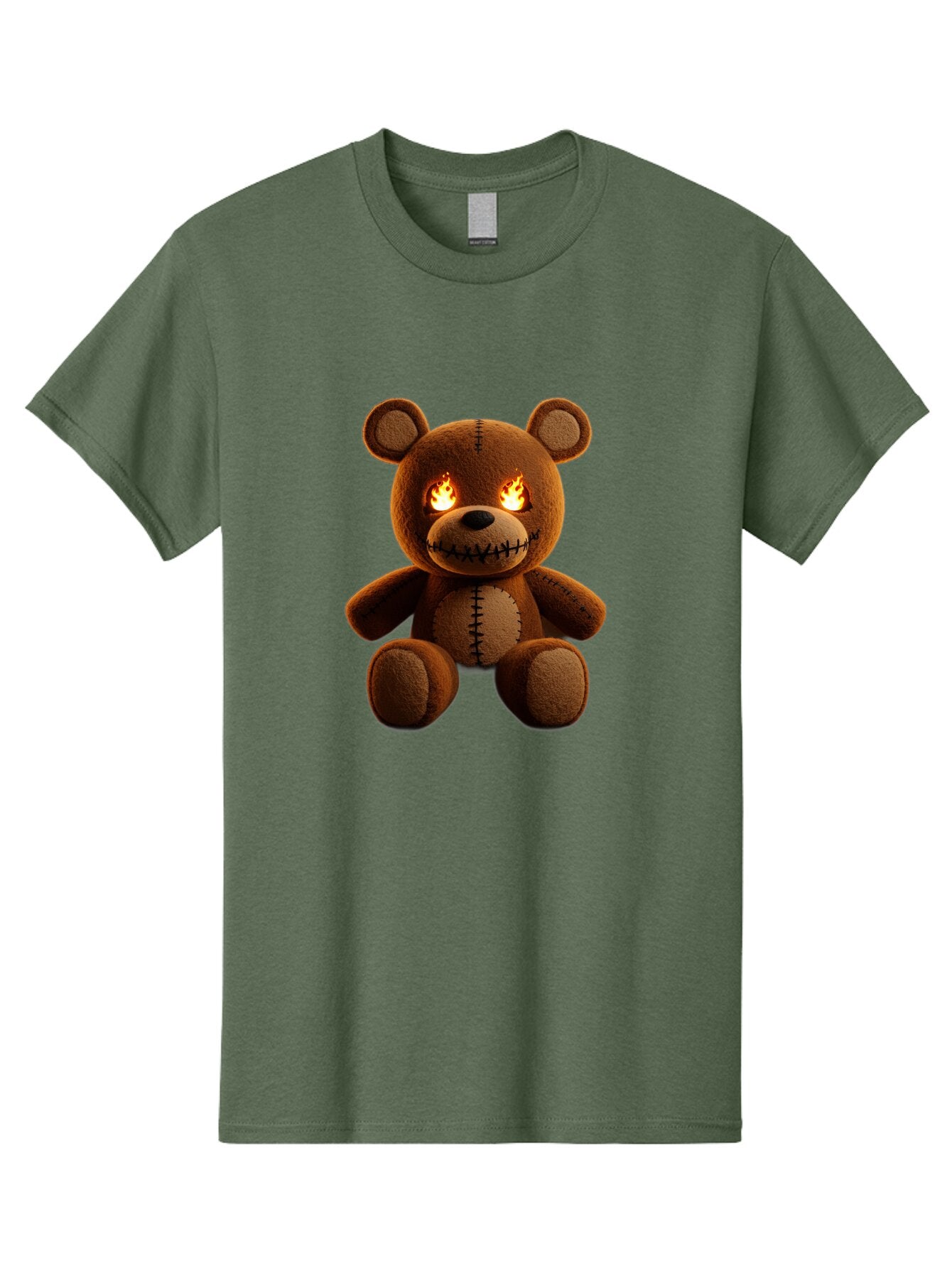 Teddy-Bear-With-Flames-Eyes Men'S Graphic Tee, 100% Cotton, Comfortable Casual Summer Wear, Machine Washable, Vintage Camera, Old Camera, Antique Camera, Black Camera, Classic Photography, Photography Equipment, Nostalgic Device, Film Camera, Ban717 3