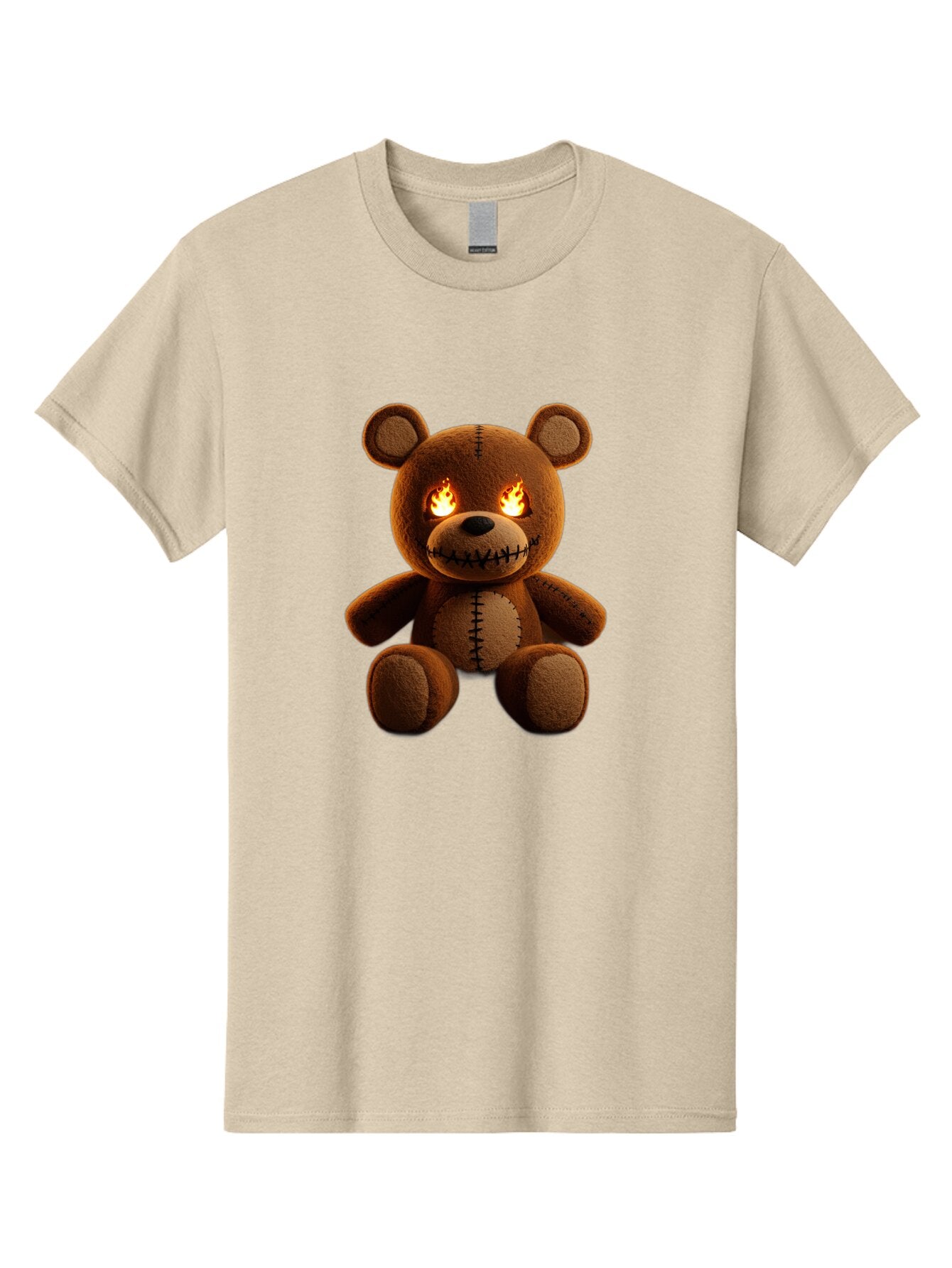 Teddy-Bear-With-Flames-Eyes Men'S Graphic Tee, 100% Cotton, Comfortable Casual Summer Wear, Machine Washable, Vintage Camera, Old Camera, Antique Camera, Black Camera, Classic Photography, Photography Equipment, Nostalgic Device, Film Camera, Ban717 4