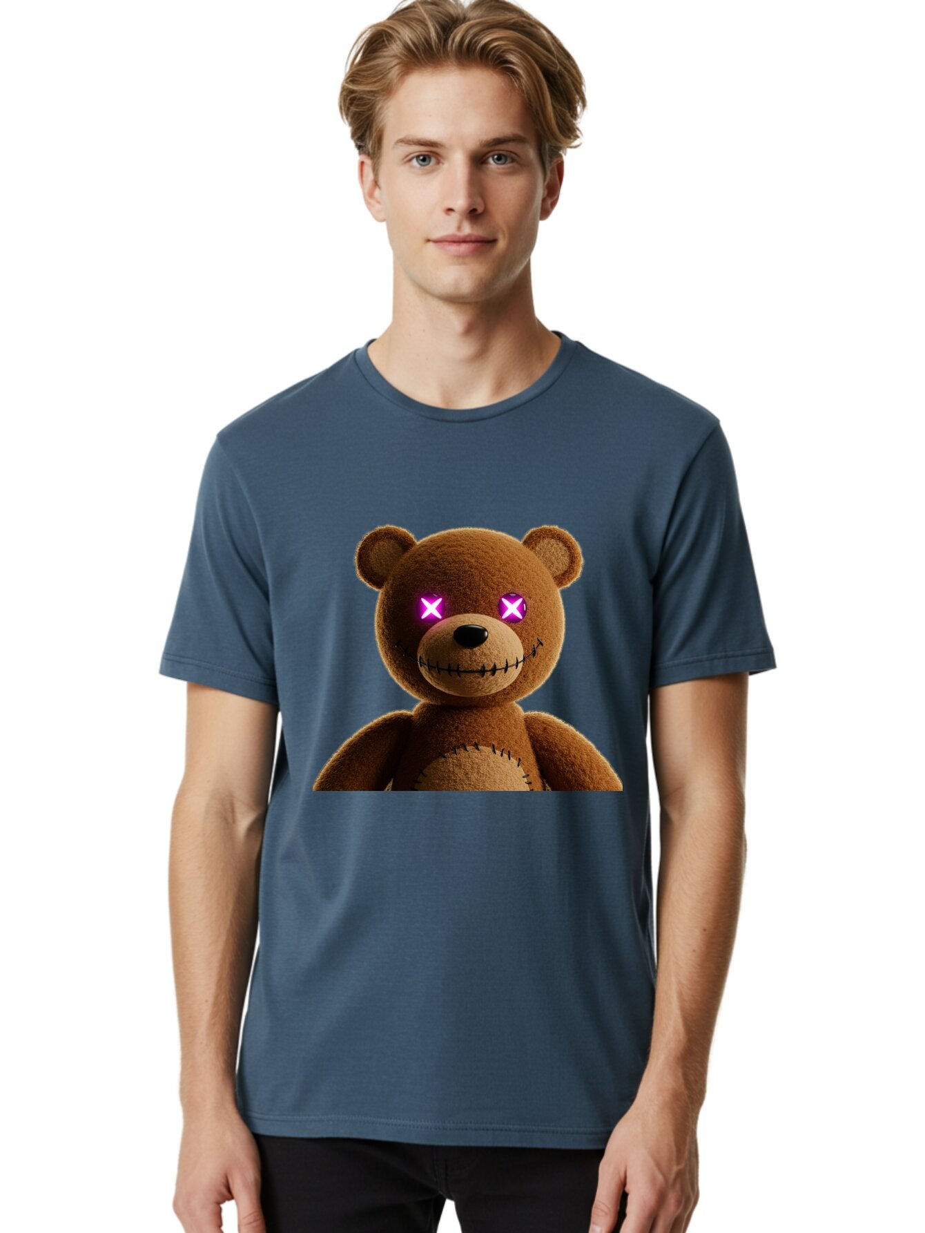 Teddy-Bear-With-Glowing-Eyes Men'S Graphic Tee, 100% Cotton, Comfortable Casual Summer Wear, Machine Washable, Vintage Camera, Old Camera, Antique Camera, Black Camera, Classic Photography, Photography Equipment, Nostalgic Device, Film Camera, Ban718 27
