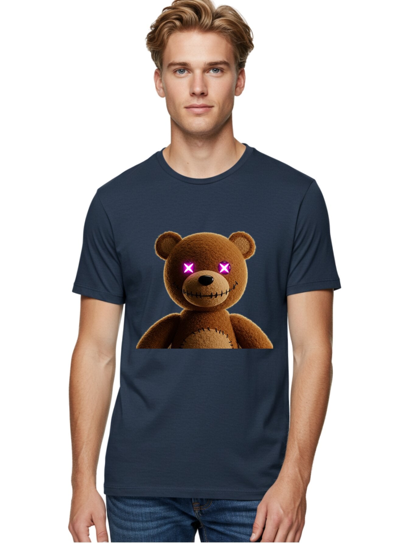 Teddy-Bear-With-Glowing-Eyes Men'S Graphic Tee, 100% Cotton, Comfortable Casual Summer Wear, Machine Washable, Vintage Camera, Old Camera, Antique Camera, Black Camera, Classic Photography, Photography Equipment, Nostalgic Device, Film Camera, Ban718 26