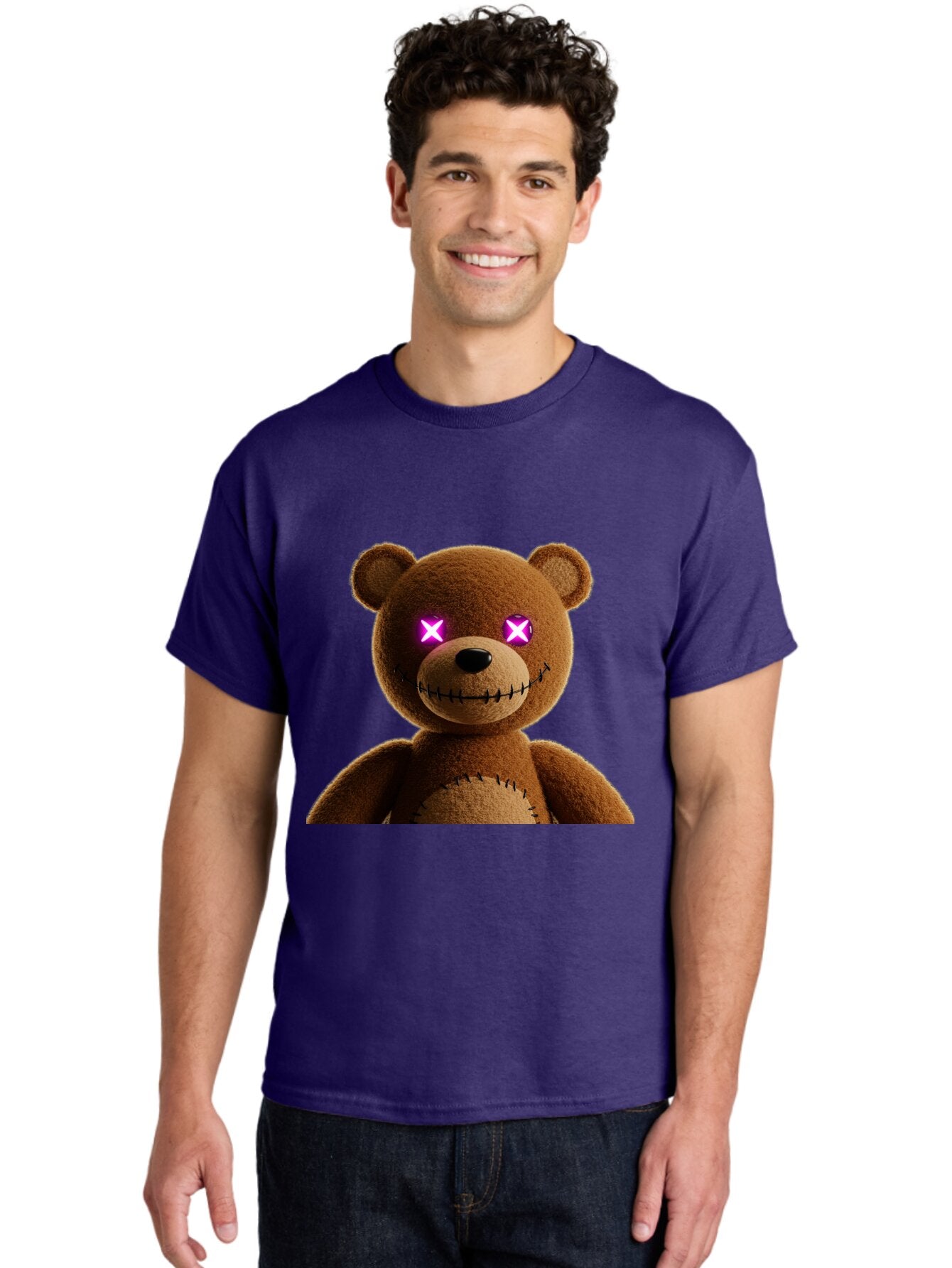 Teddy-Bear-With-Glowing-Eyes Men'S Graphic Tee, 100% Cotton, Comfortable Casual Summer Wear, Machine Washable, Vintage Camera, Old Camera, Antique Camera, Black Camera, Classic Photography, Photography Equipment, Nostalgic Device, Film Camera, Ban718 20