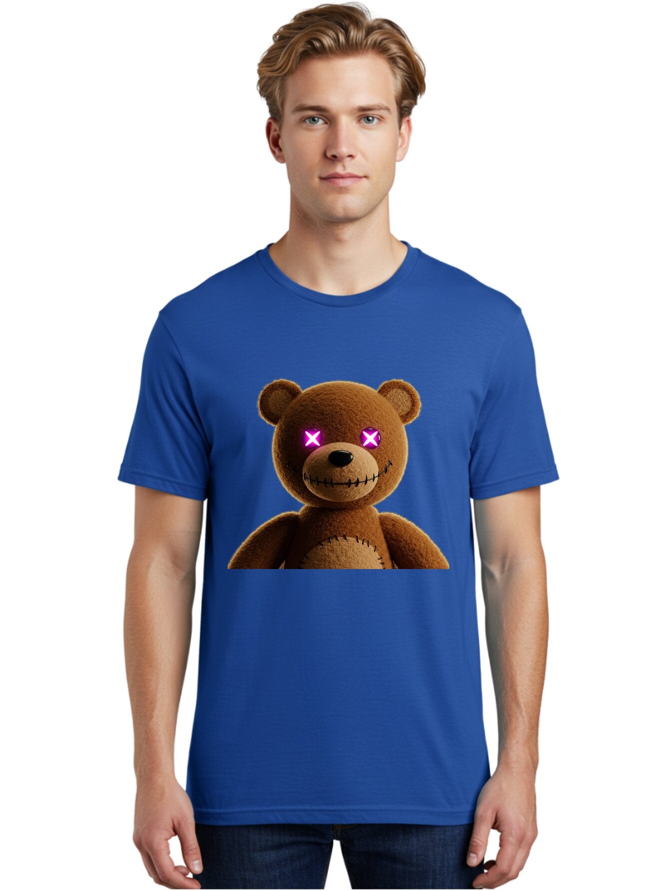 Teddy-Bear-With-Glowing-Eyes Men'S Graphic Tee, 100% Cotton, Comfortable Casual Summer Wear, Machine Washable, Vintage Camera, Old Camera, Antique Camera, Black Camera, Classic Photography, Photography Equipment, Nostalgic Device, Film Camera, Ban718 24