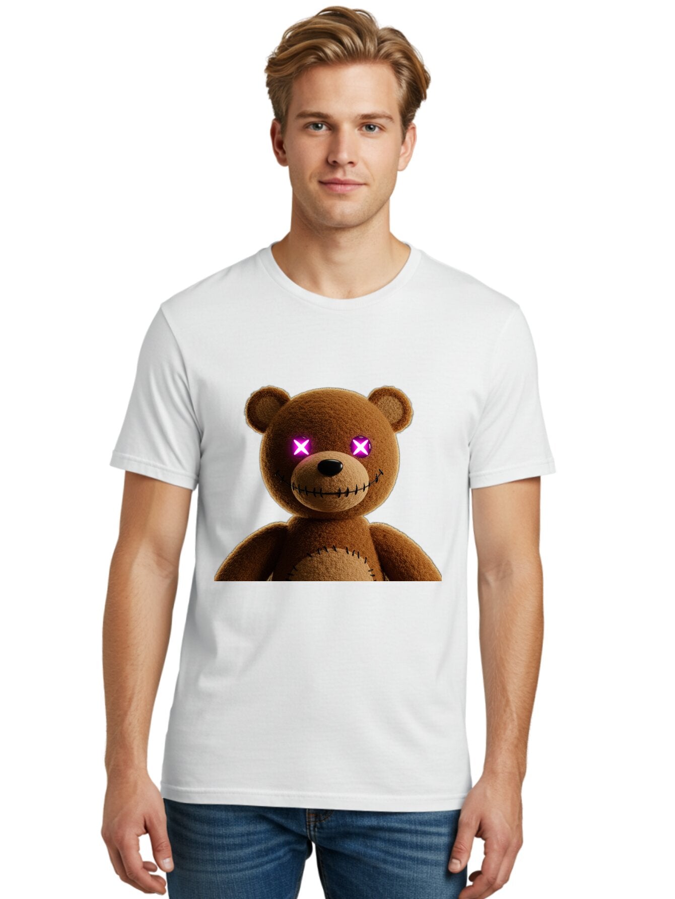 Teddy-Bear-With-Glowing-Eyes Men'S Graphic Tee, 100% Cotton, Comfortable Casual Summer Wear, Machine Washable, Vintage Camera, Old Camera, Antique Camera, Black Camera, Classic Photography, Photography Equipment, Nostalgic Device, Film Camera, Ban718 16