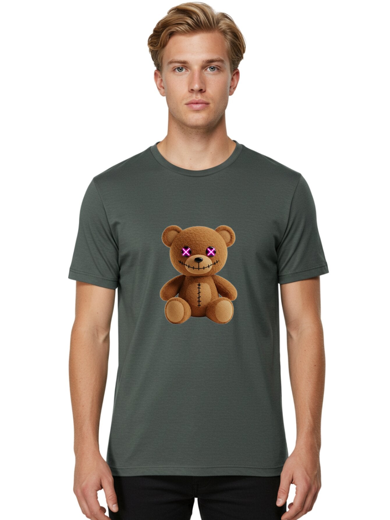 Teddy-Bear Men'S Graphic Tee, 100% Cotton, Comfortable Casual Summer Wear, Machine Washable, Vintage Camera, Old Camera, Antique Camera, Black Camera, Classic Photography, Photography Equipment, Nostalgic Device, Film Camera, Camera Art Ban719 17